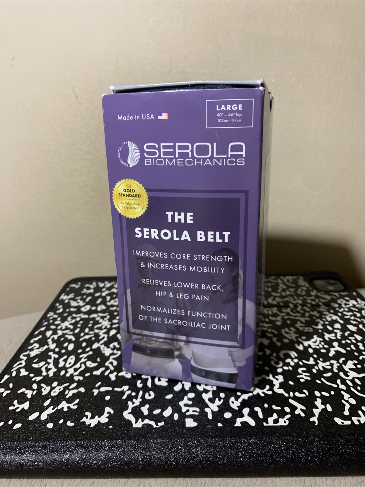 SEROLA Sacroiliac Belt, Large – Fits 40” to 46” Hip Measurement New In Open Box