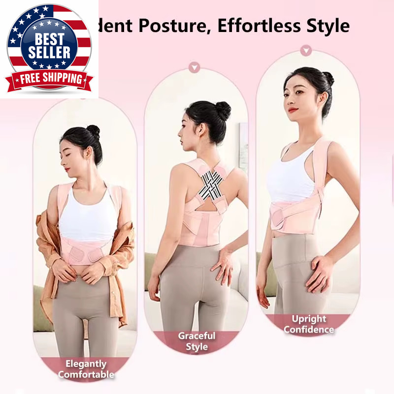 Adjustable Posture Corrector Back Support Belt Spine Alignment Waist Trainer for