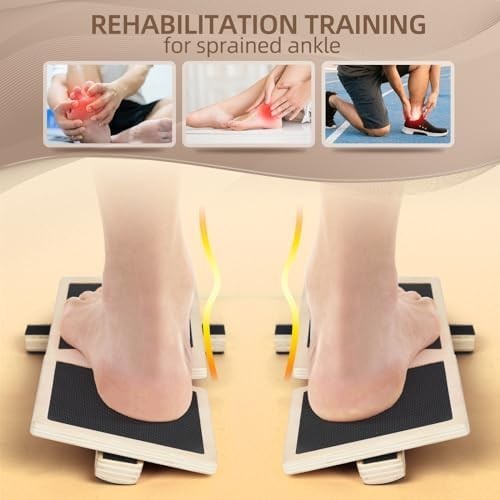 Ankle Strengthener Exerciser for Sprained, Single Foot Balance Board, Non-Slip W