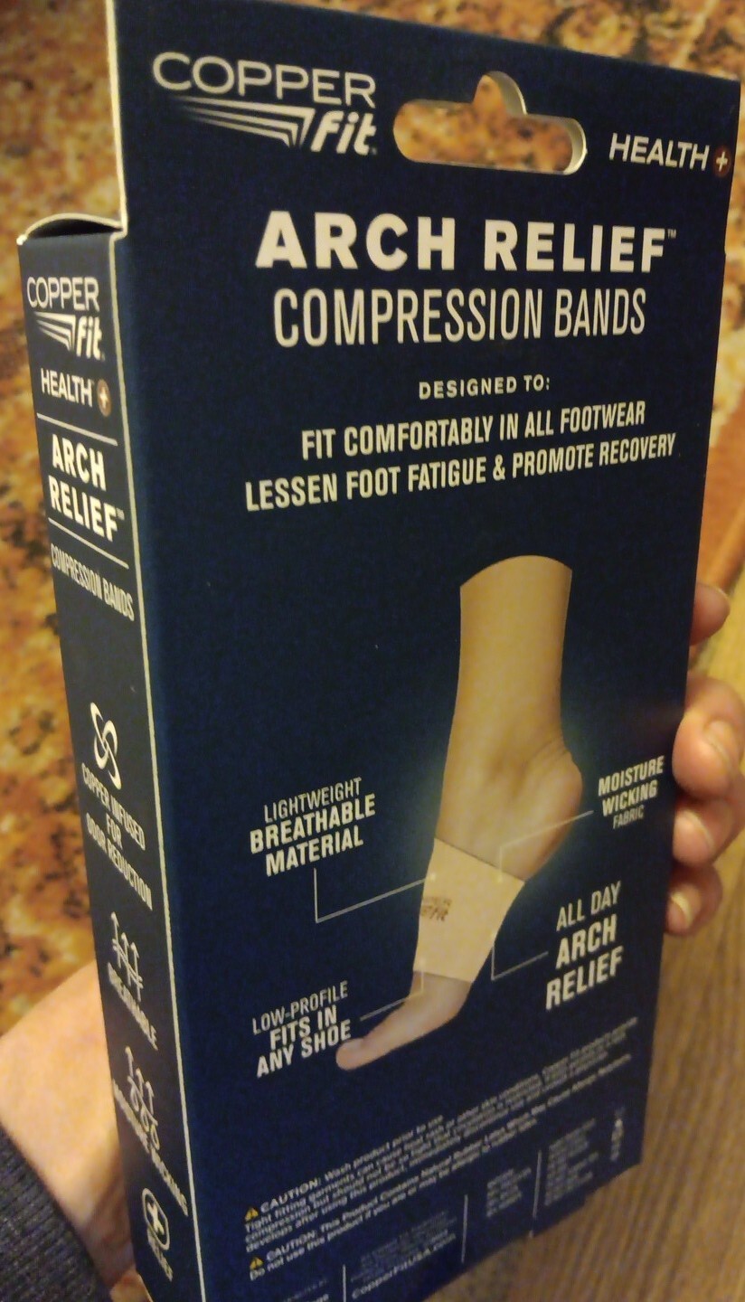 Copper Fit Copper Infused Arch Relief COMPRESSION BANDS One Size Unisex BNIB