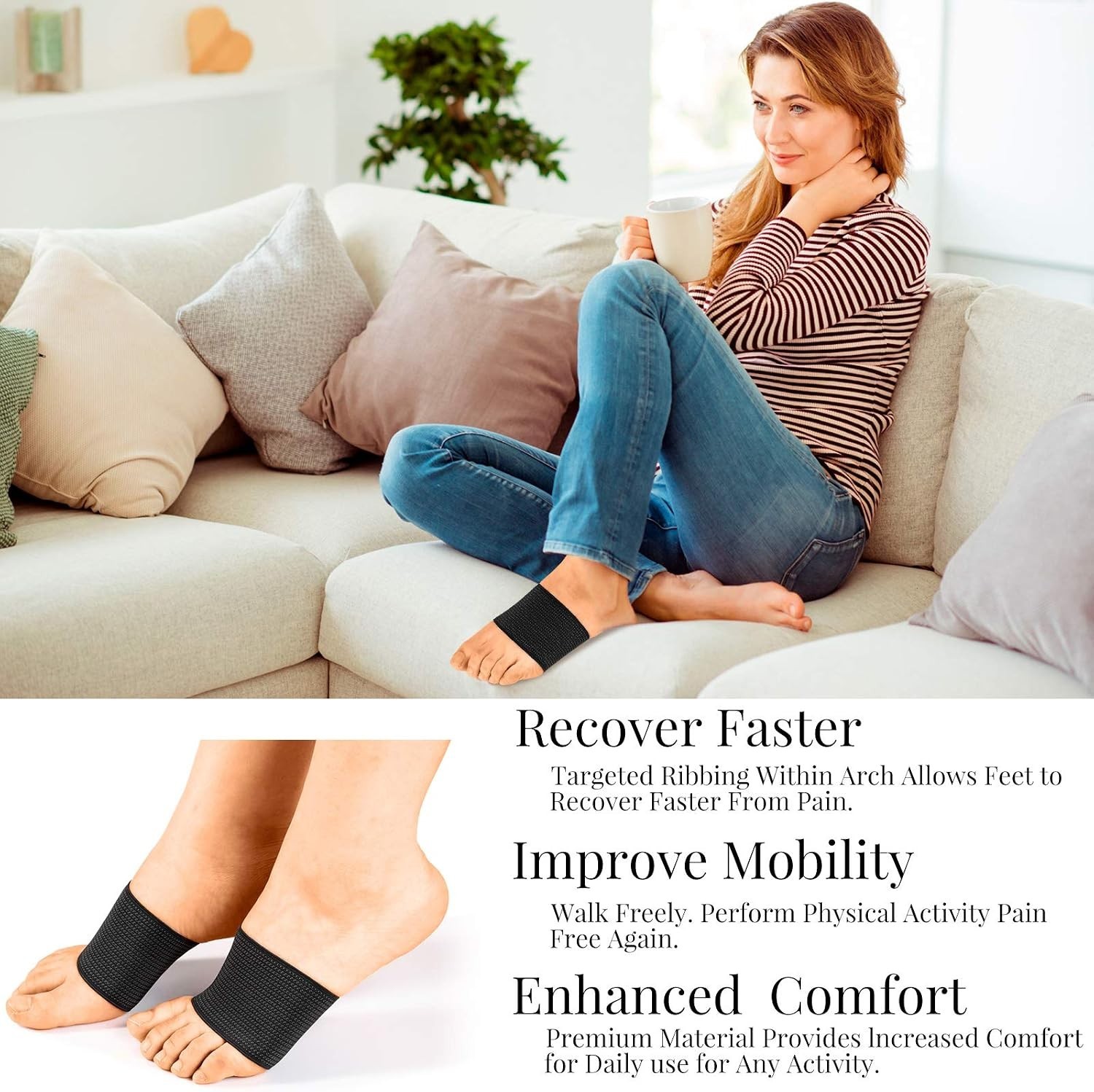 Lightweight Compression Foot Wraps – Effective Relief for Heel Pain & Flat Feet