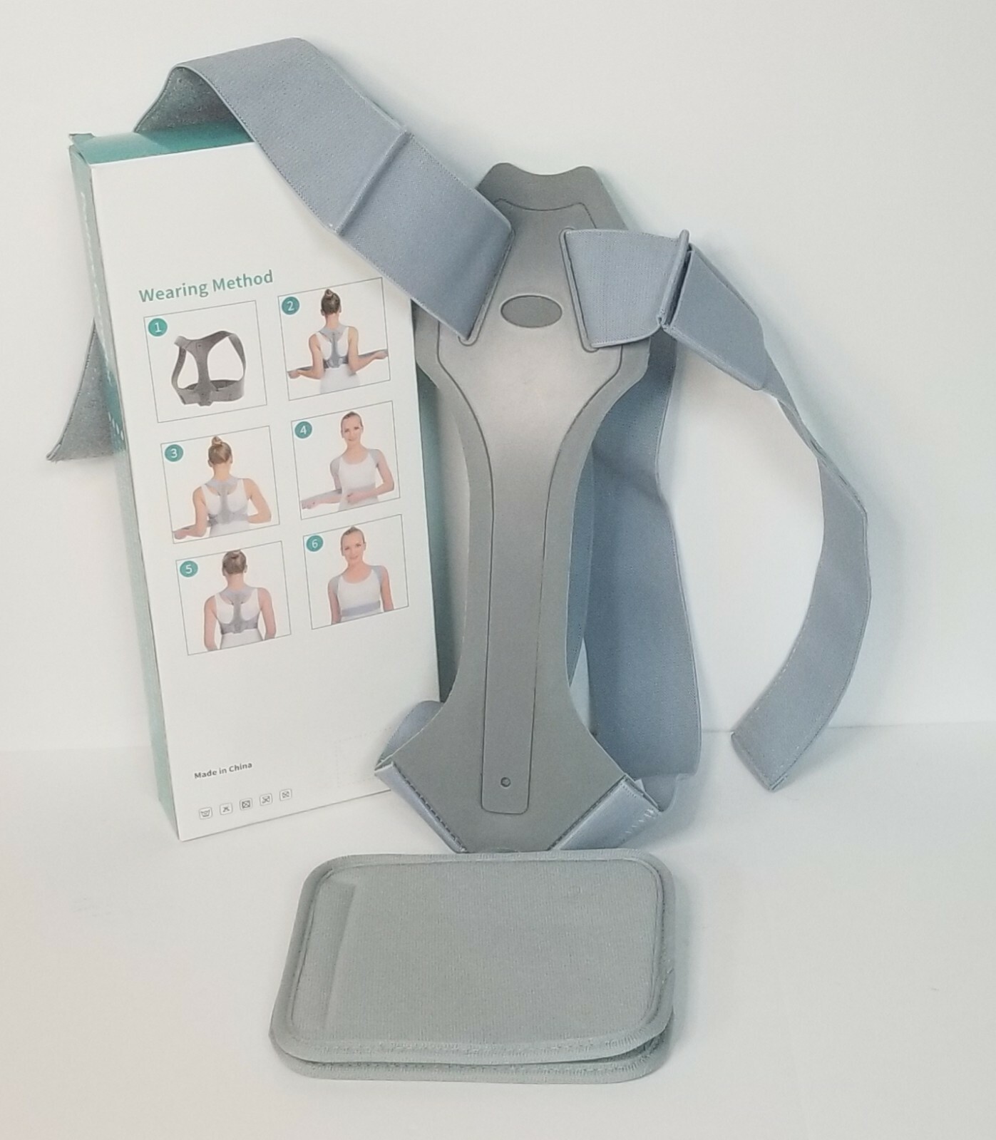 Posture Corrector Back Brace Small Grey unisex