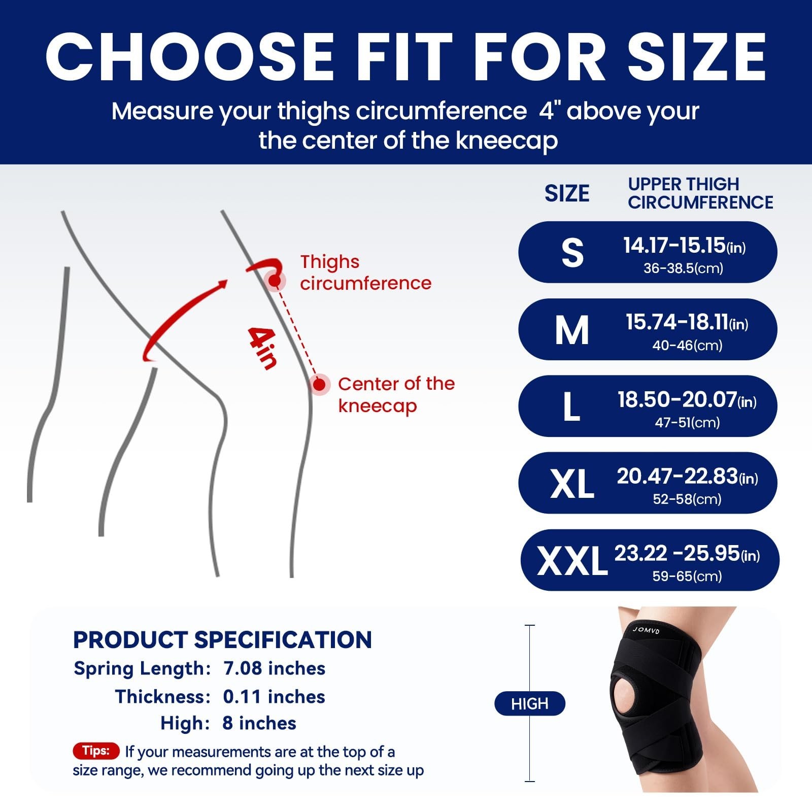 Adjustable Knee Brace for Pain Relief, Meniscus Tear Support, ACL & Arthritis, X