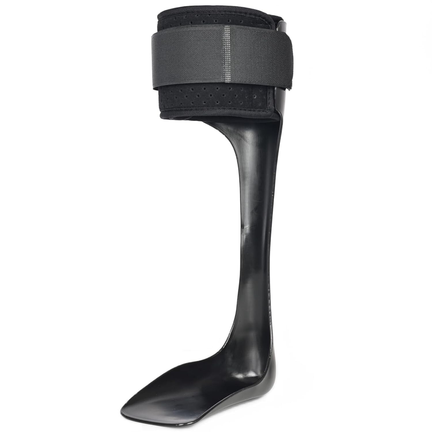KOMZER AFO Lightweight Drop Foot Brace / Support * XL * Right Foot * Black