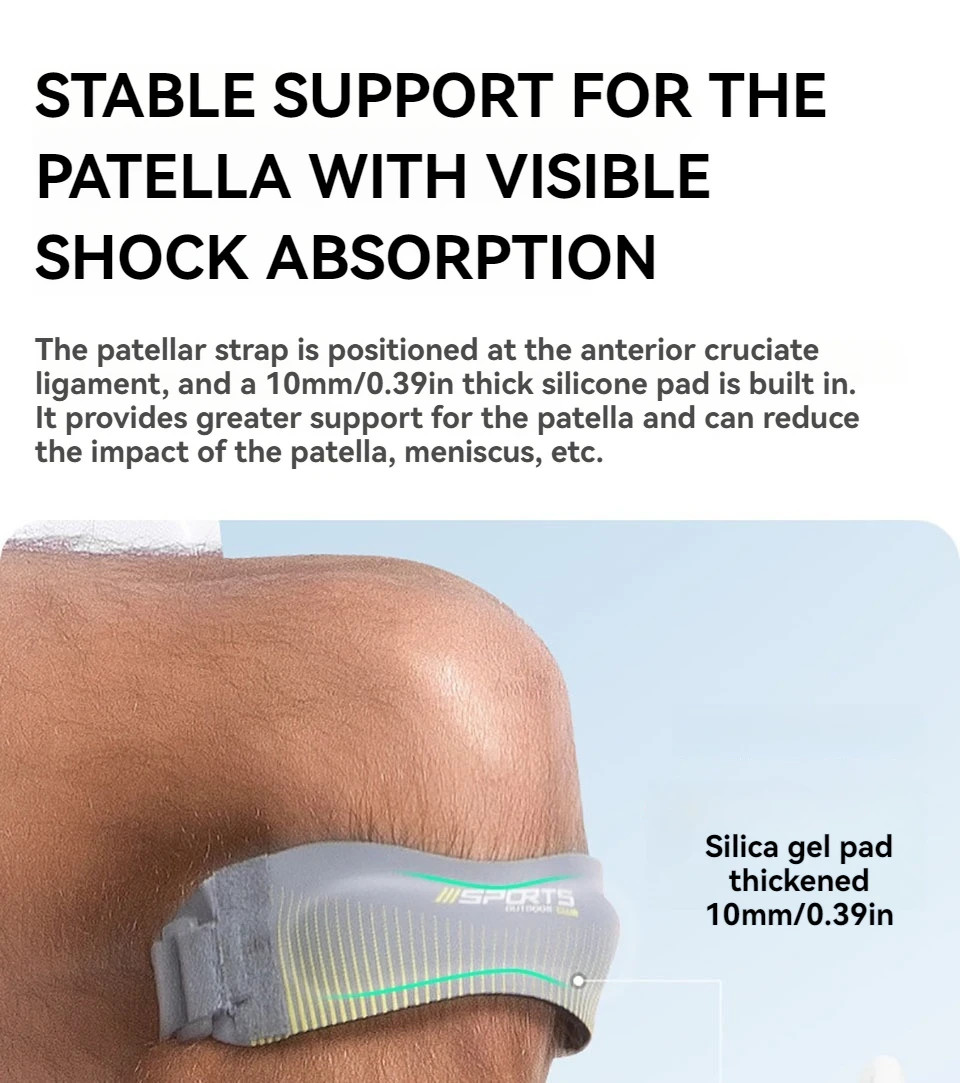 Stryde Precision Strap Knee Brace Silicone Pad Adjustable Breathable Sport
