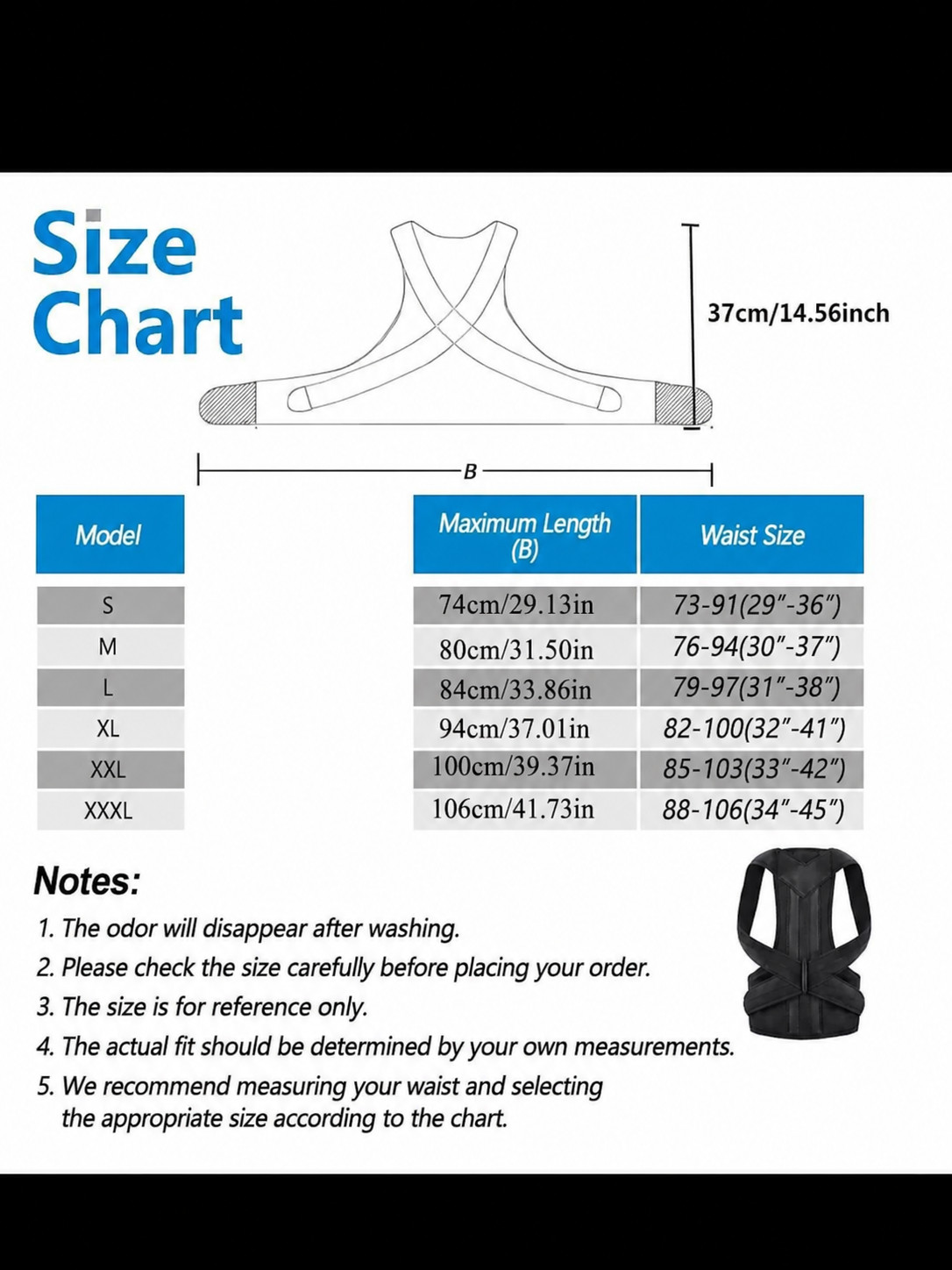 Reinforced Belt Lumbar Column Posture Corrector Vest Adjustable Back Support