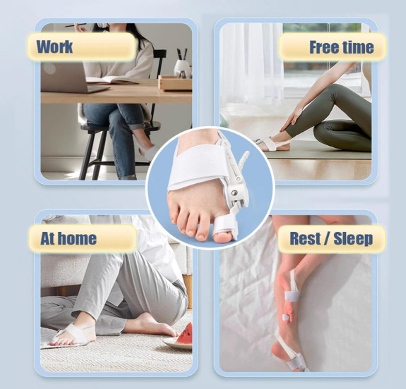 Adjustable Bunion Corrector Toe Straightener Hallux Valgus Splint Brace Left Rig