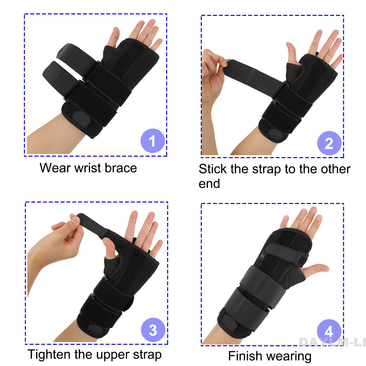 Wrist Support Brace Adjustable Splint Arthritis Band Carpal Tunnel Wrist Brace