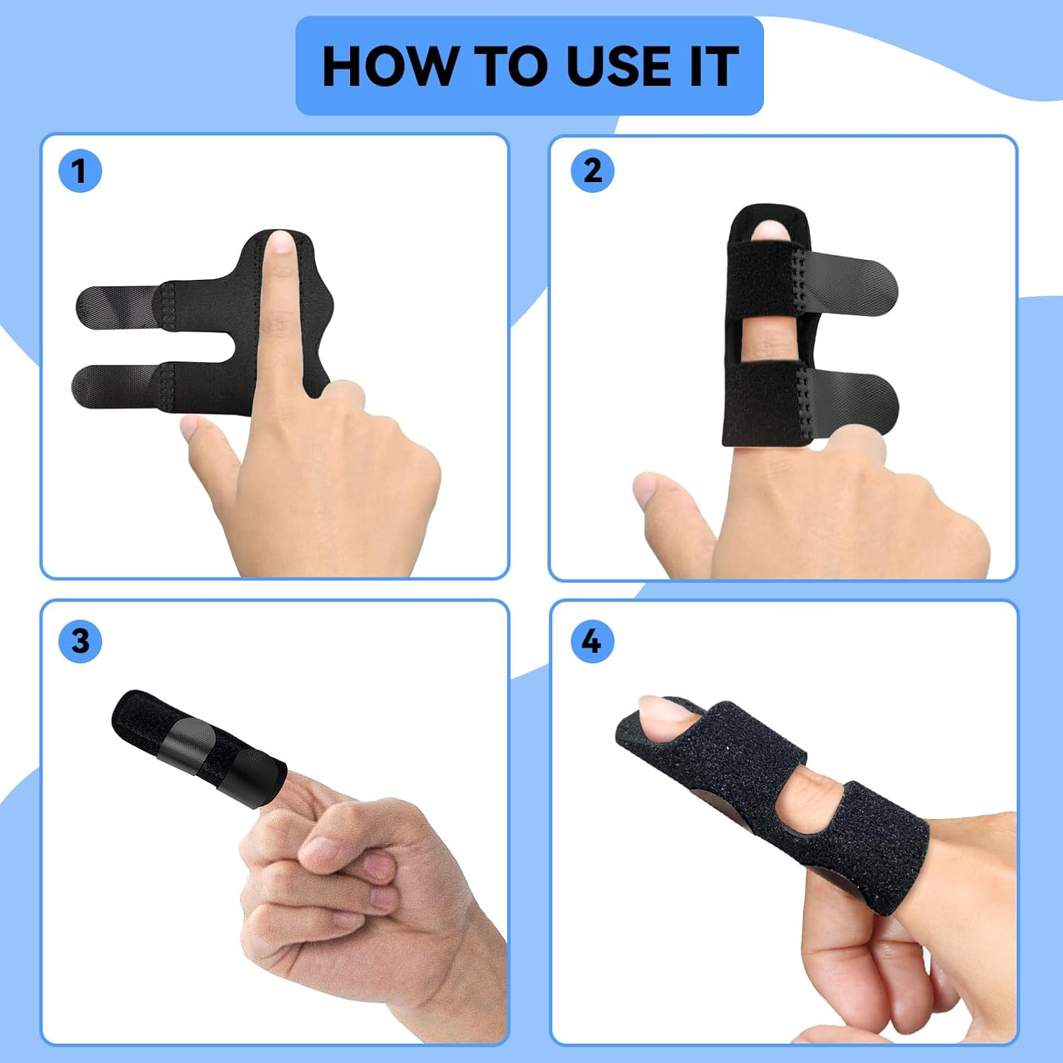 Finger Splint, Universal Trigger Finger Brace for Broken/Arthritis Pain and Spra