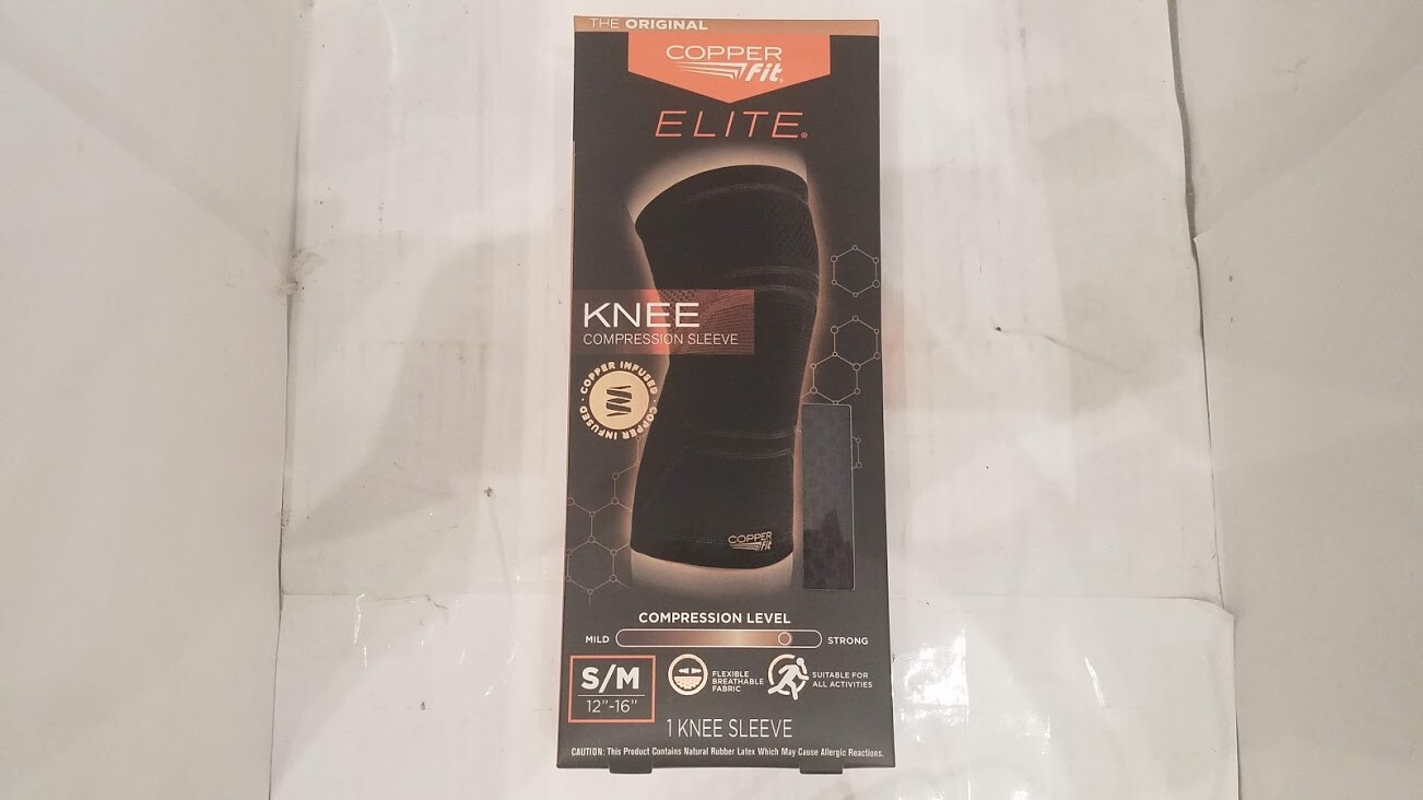 Copper Fit Elite Knee Compression Sleeve S/M Copper Infused