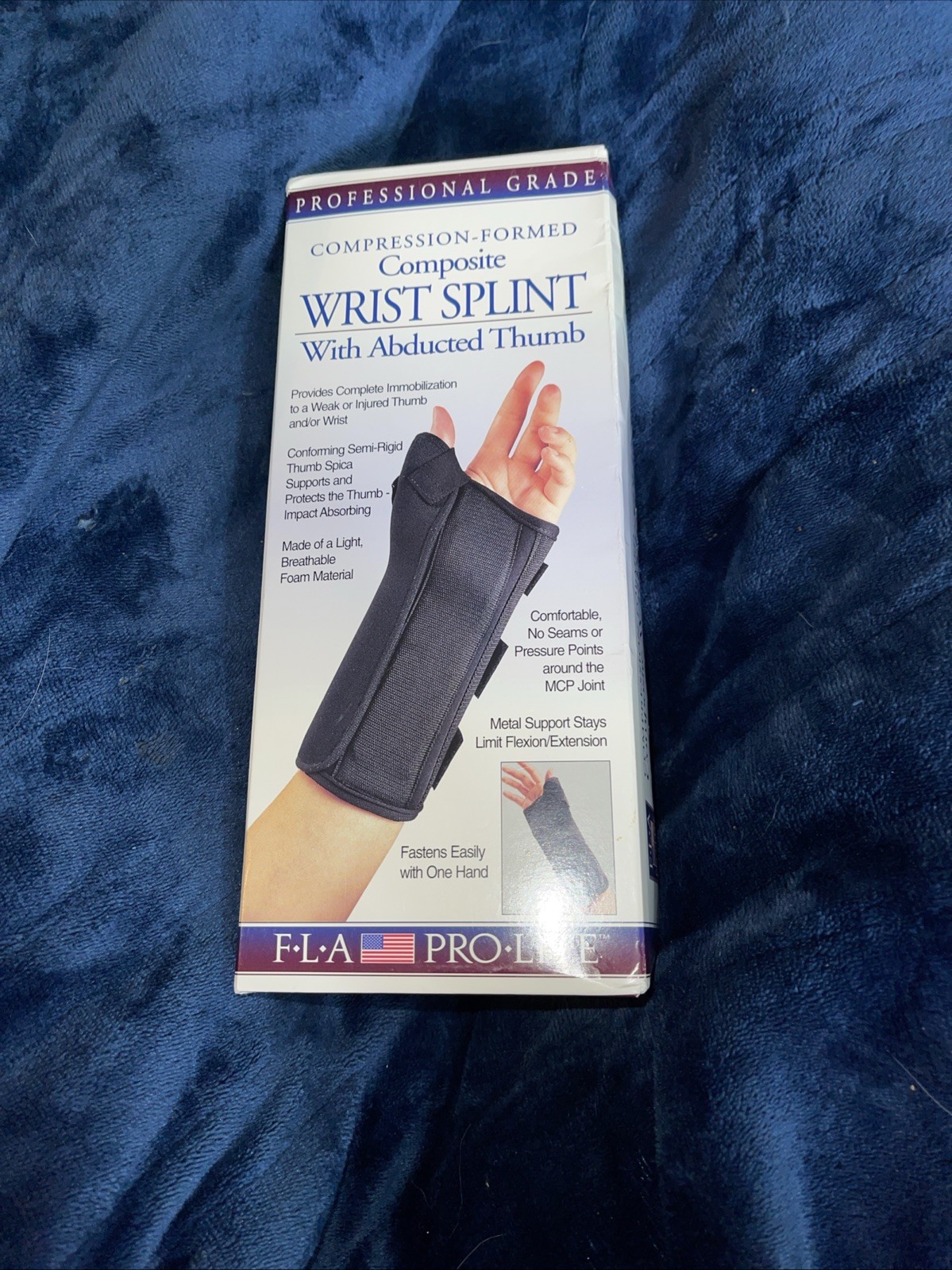 Fla Orthopedics, Composite Wrist Splint w/ Abducted Thumb, Sm Left NIB