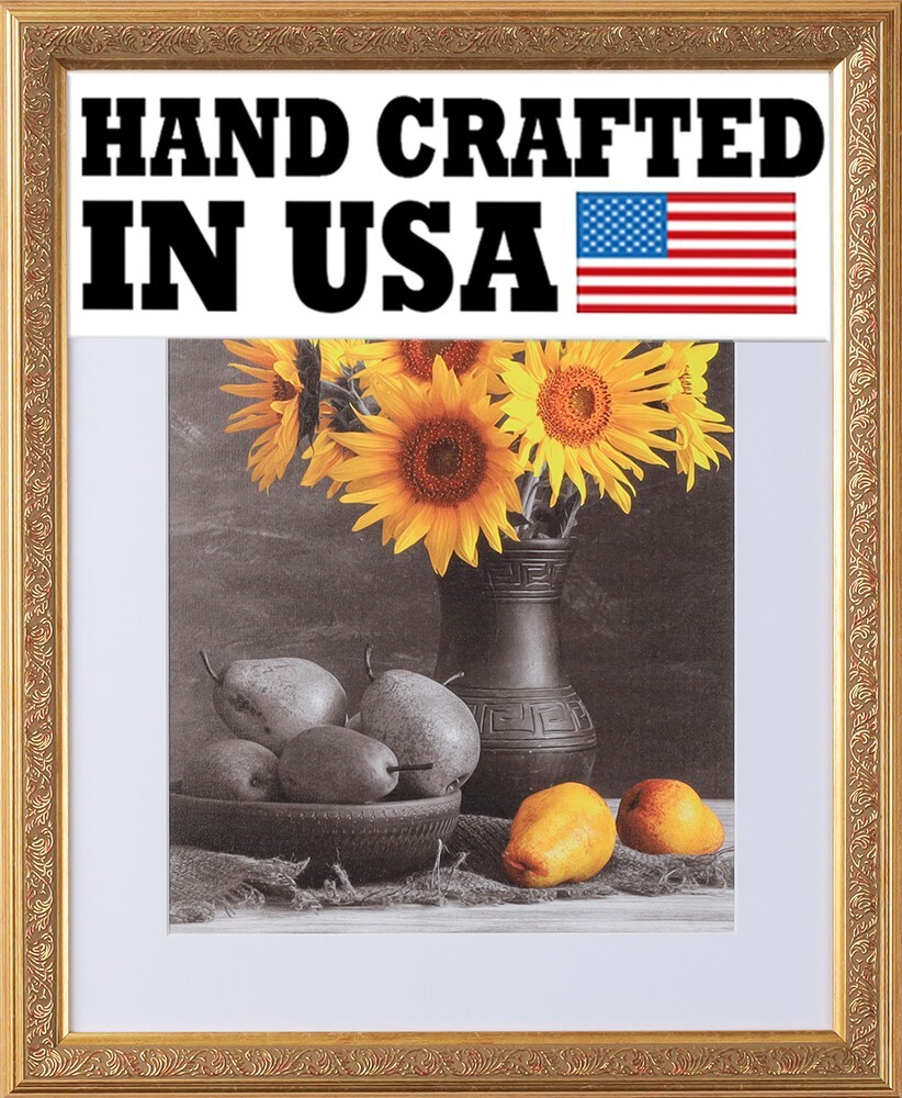 1-1/2″ Gold Picture Frame 11×14 12×18 16×20 24×36 30×40 36×36+ 3232-A-1082