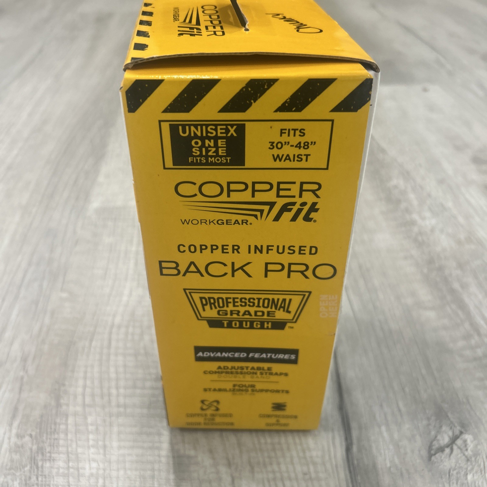 Copper Fit WORK GEAR-Back Pro Support Belt Straps- One Size Fits Most 30”-48”
