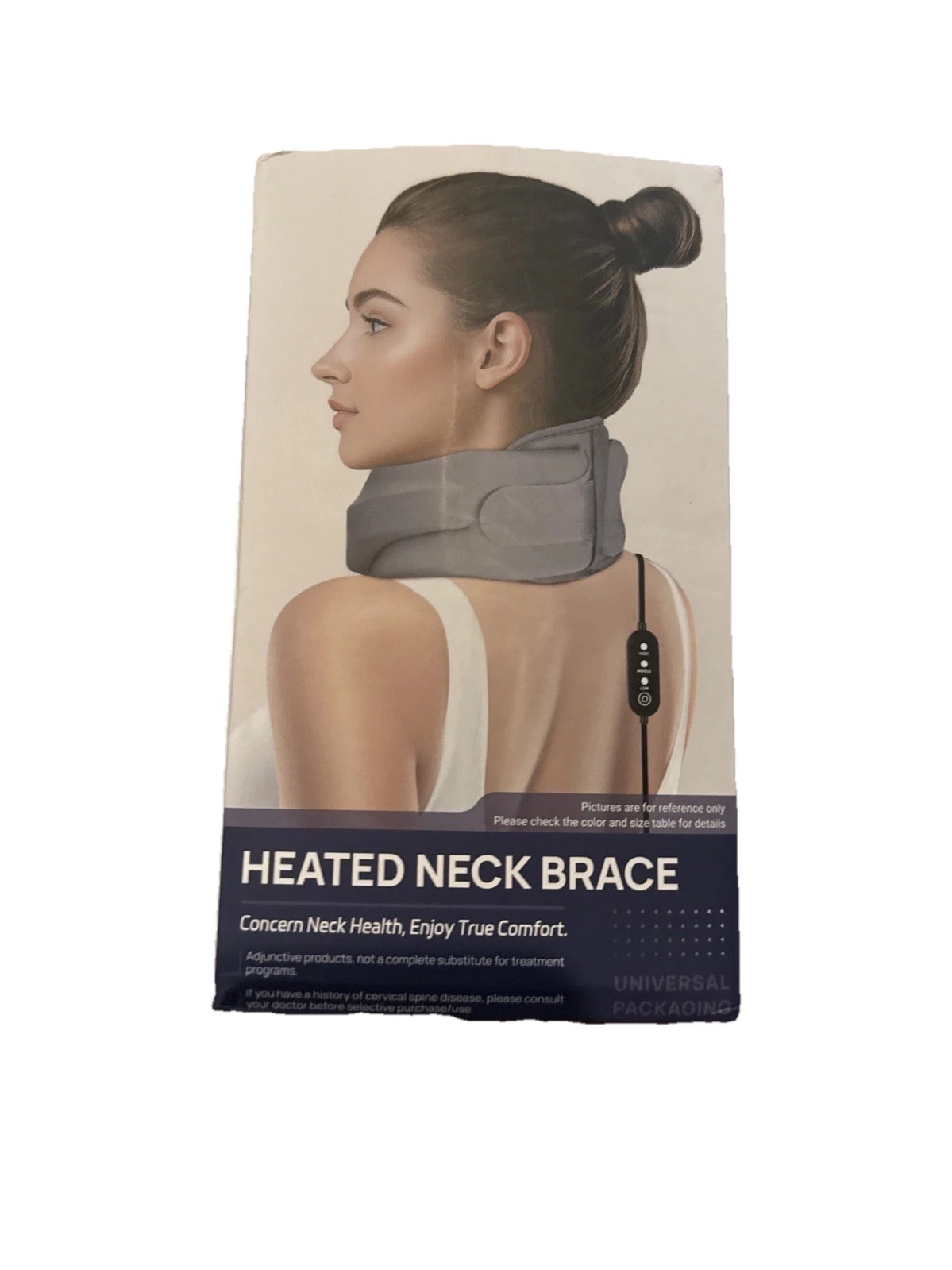 Heated Neck Braces for Neck Pain and Support, Adjustable Soft Cervical Collar