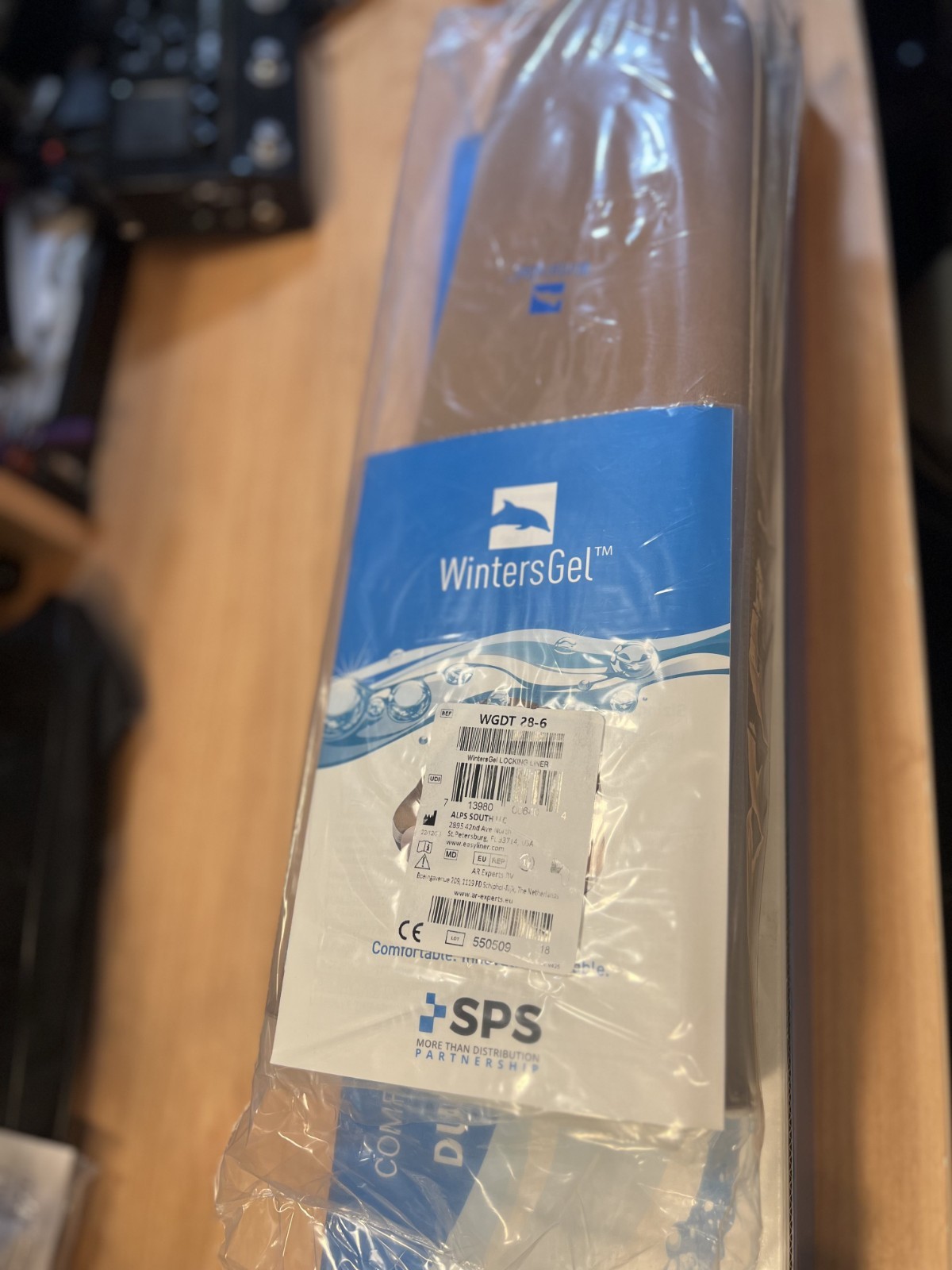 ALPS prosthetic gel liner with pin. Size 28. 6 mm thick. BRAND NEW.