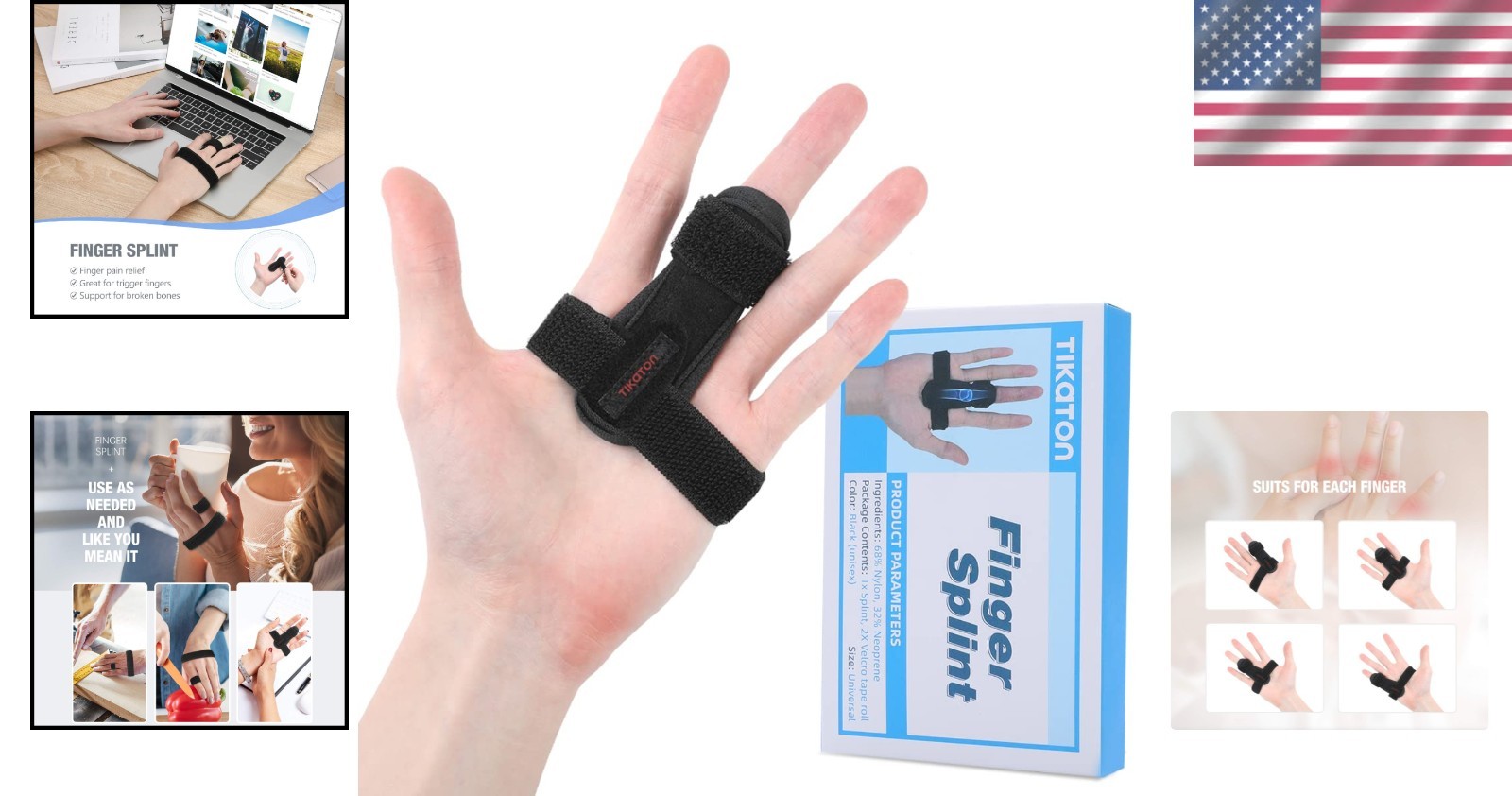 Universal Finger Support Splint – Effective Relief from Locking and Bending Pain