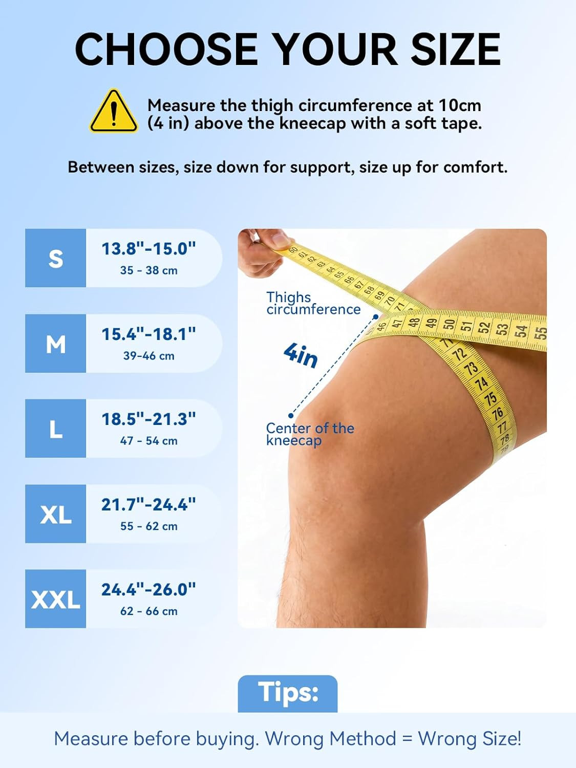 Medical-Grade Knee Brace for Women & Men,[Adjustable V-Straps & Anti-Slip] Knee