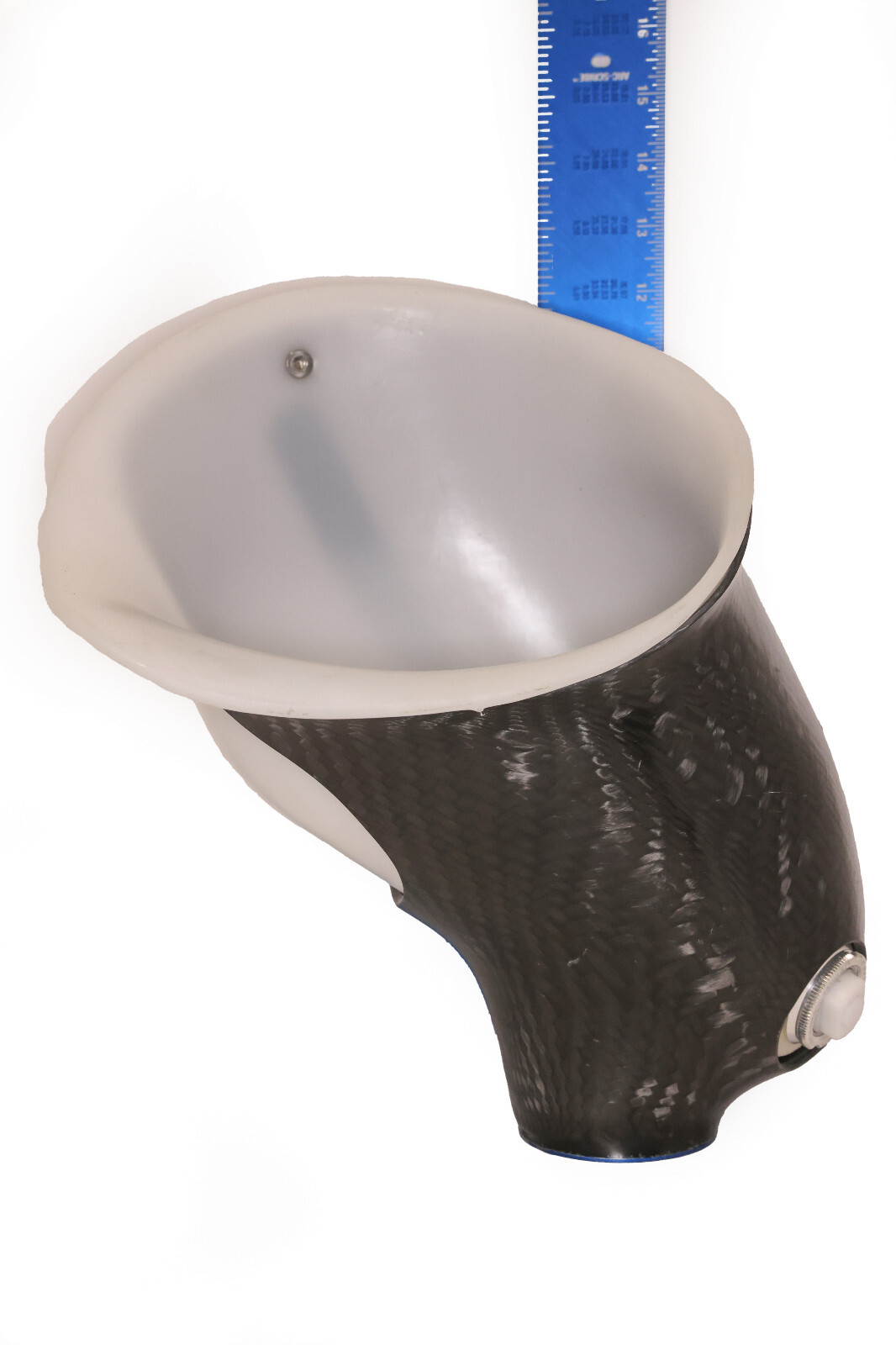 PROSTHETIC CARBON FIBER OFFSET LEG SOCKET/EXPULSION VALVE & MOUNTING BASE H=12″