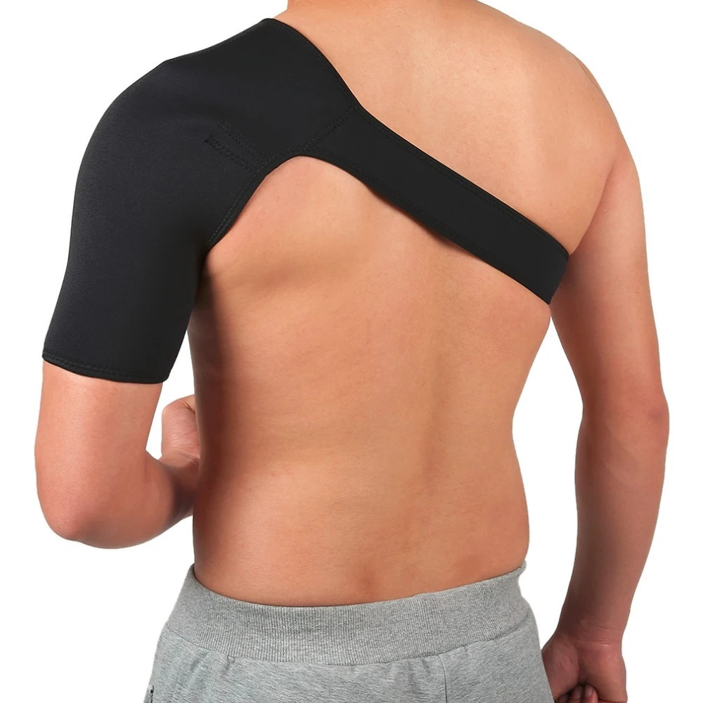 Shoulder Brace Support Compression Sleeve Torn Rotator Cuff Relief Unisex Black