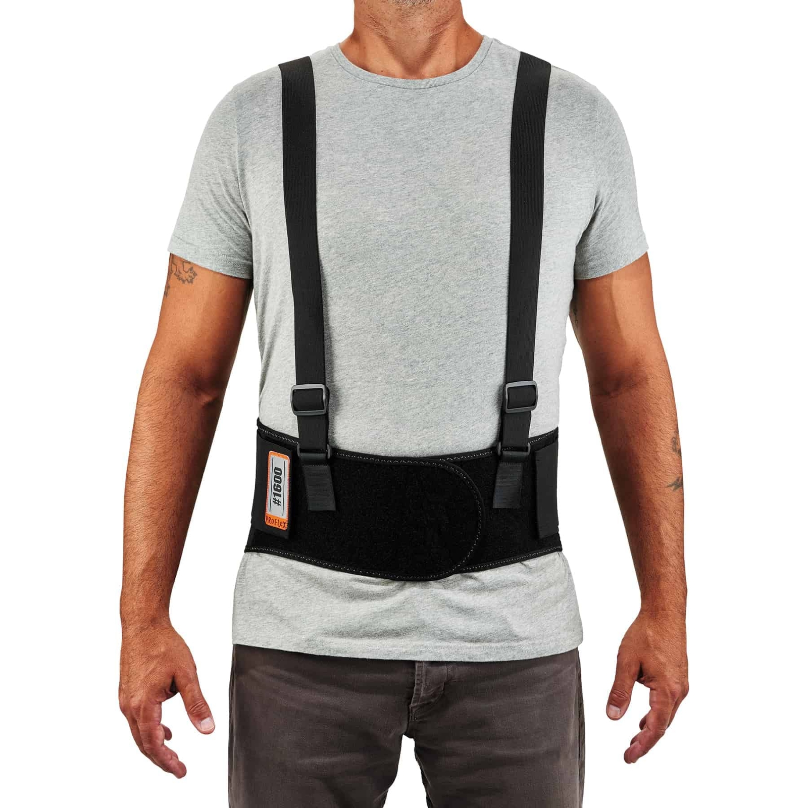 ProFlex Back Support Brace 9 Inch Extended High Cut Front Large Black