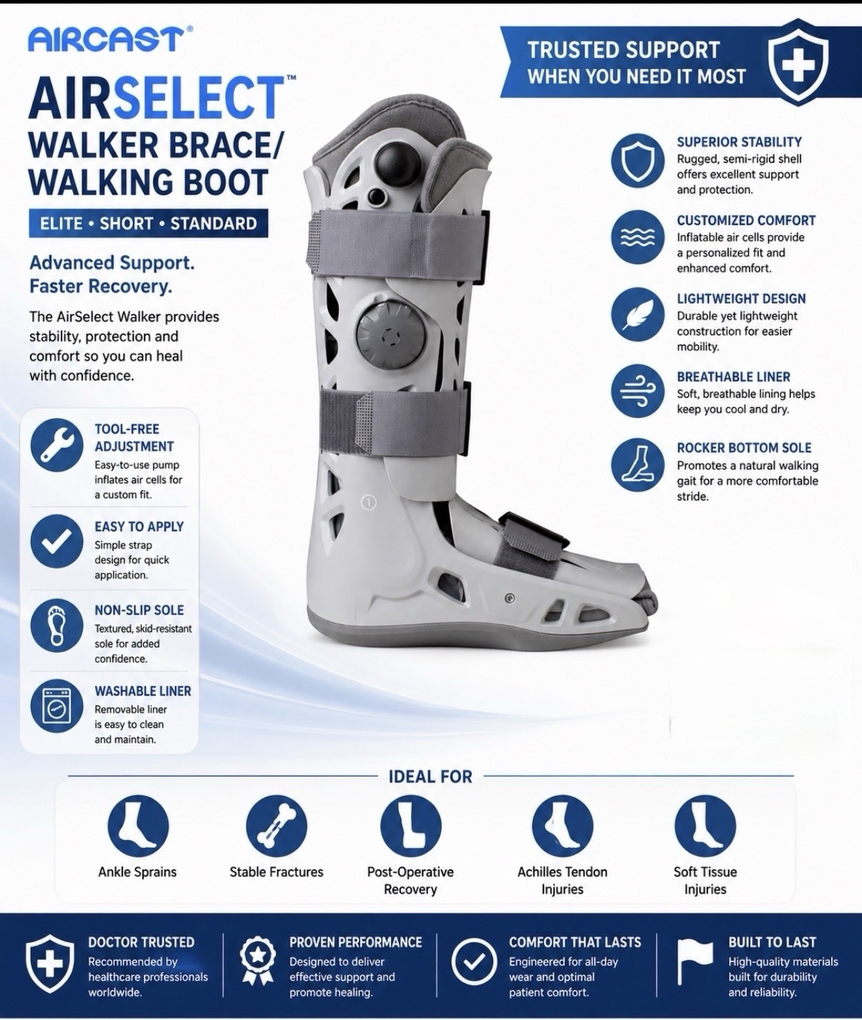 Aircast AirSelect Walker Brace/Walking Boot