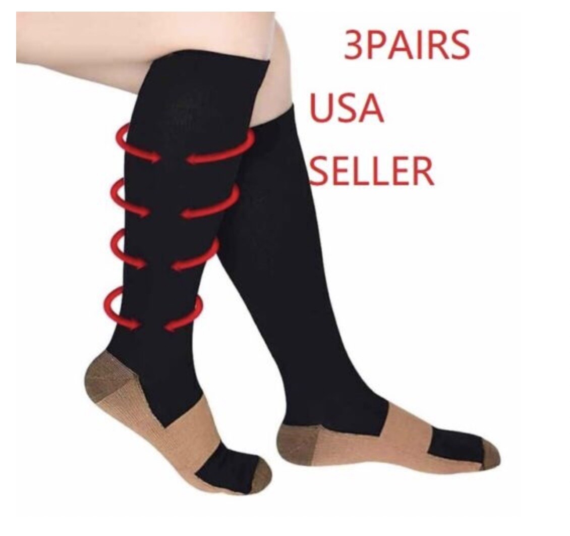 Compression Socks Stockings Womens Mens Knee High Medical 20-30 mmHG S/M-X/XL AI