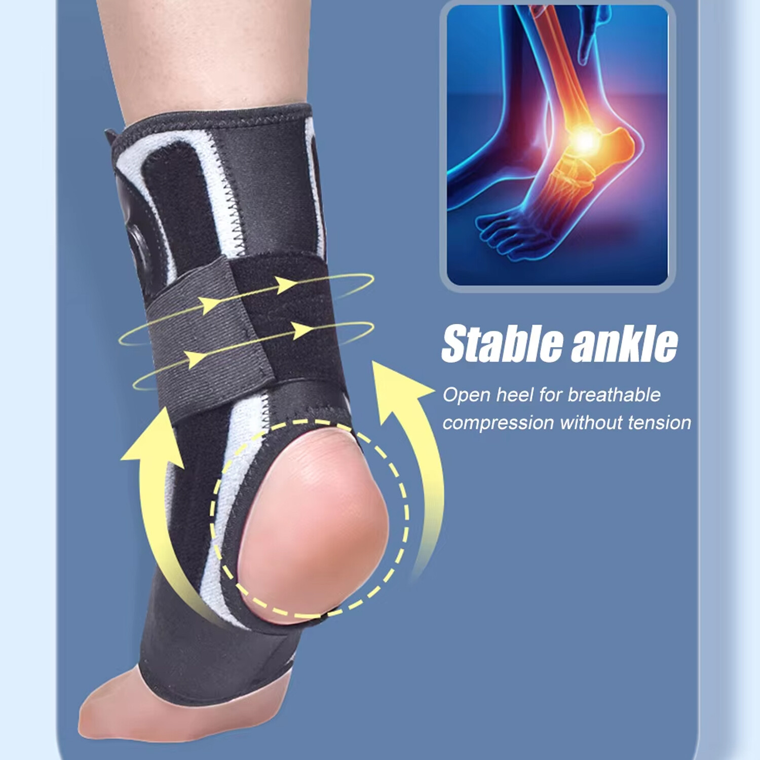 Ankle Brace Support Foot Stabilizer for Orthotics Fracture Sprain Pain Relief US