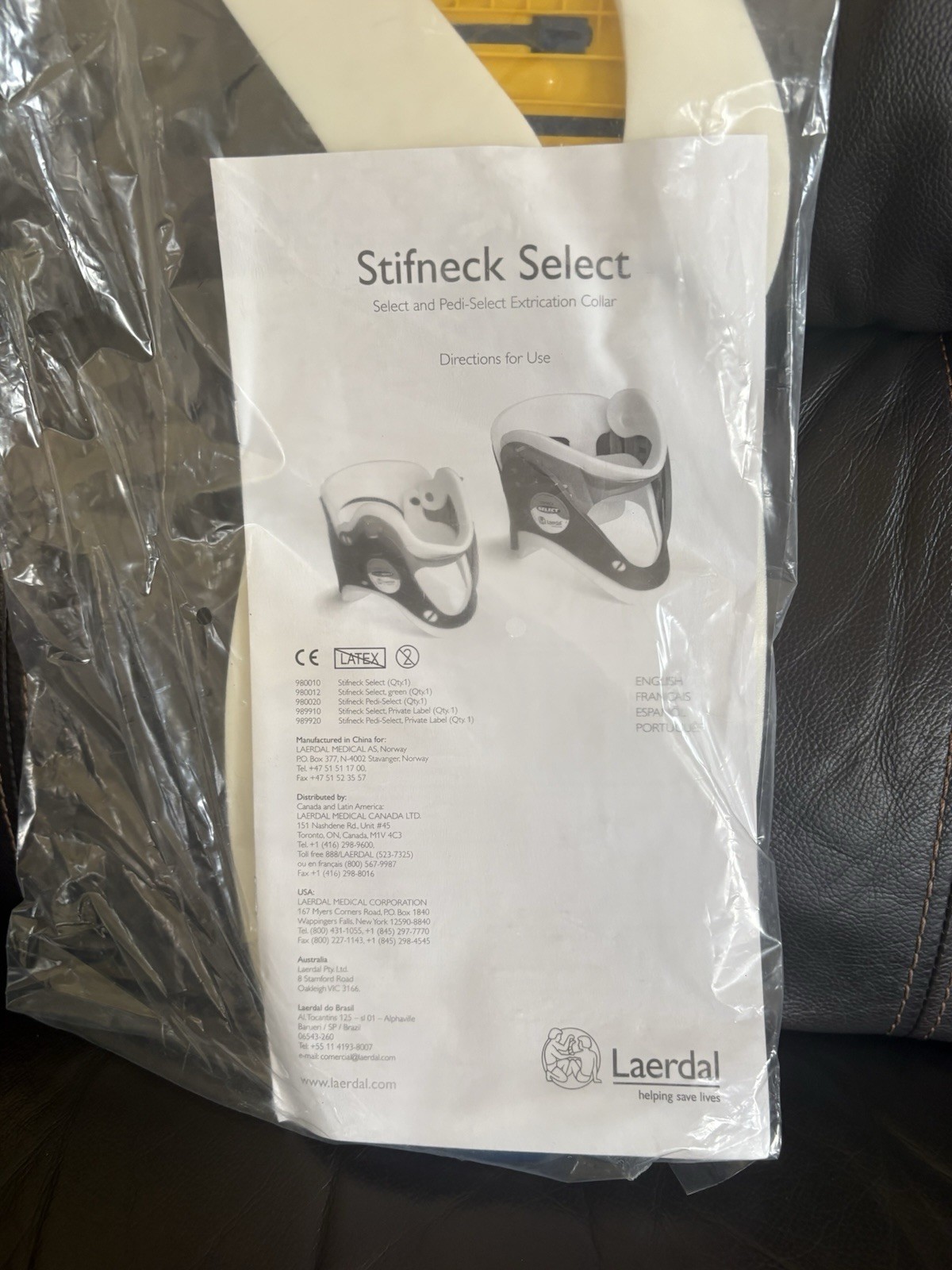 Laerdal STIFNECK Select Adjustable Extraction Collar Adult NEW Brace Support