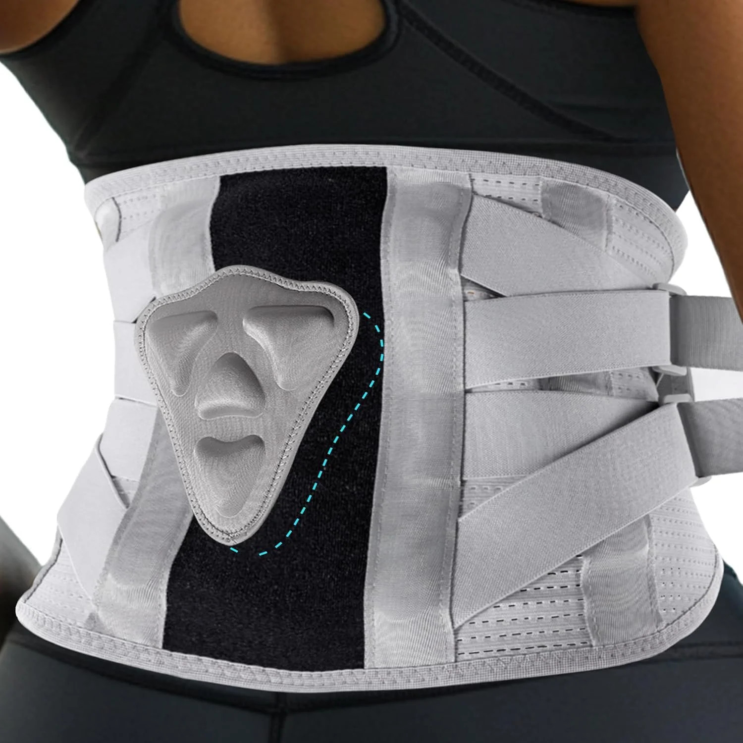 Back Brace for Lower Back Pain Relief, Firm Lumbar Support Belt with 4 Aluminum