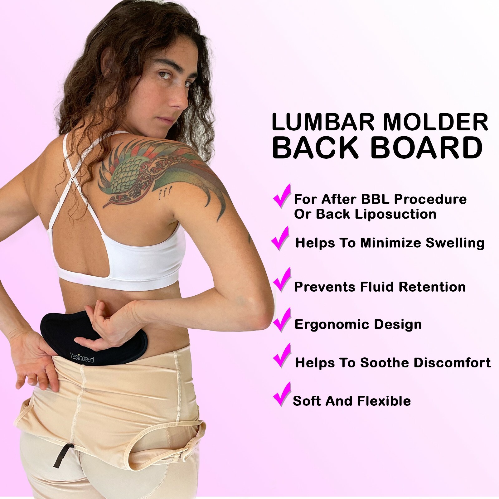 Lower Back Board, Lumbar Molder Post-Surgical Mid-Back BBL