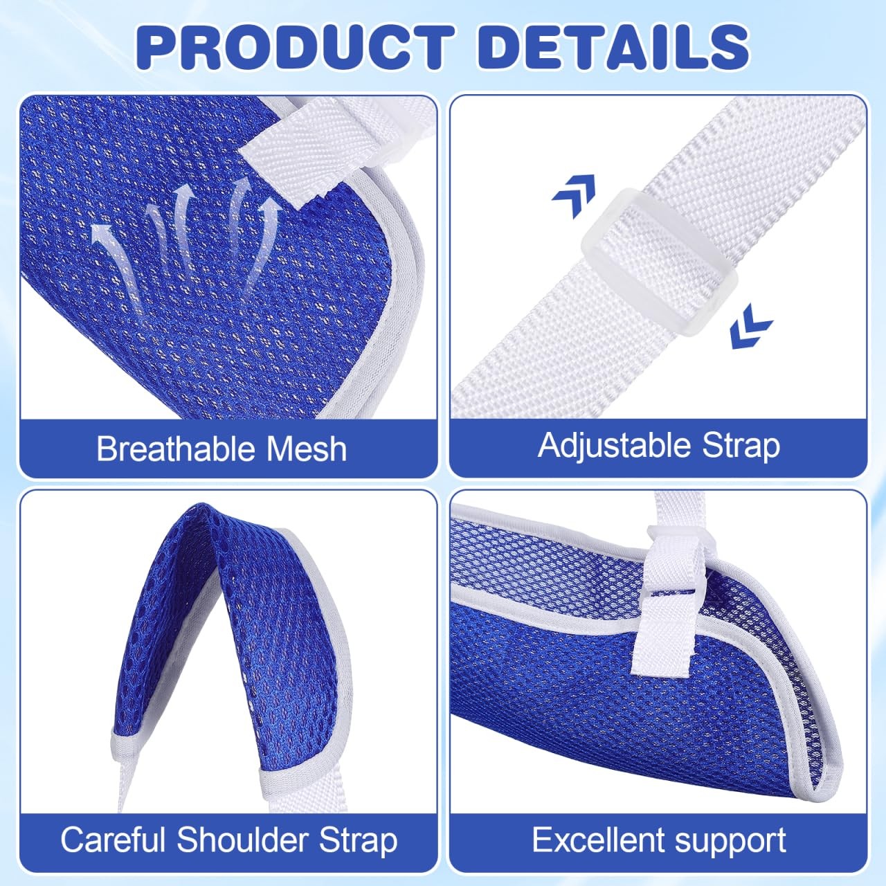 Shoulder Sling Immobilizer, Adjustable Pediatric Size; Brace Elastic Supports…