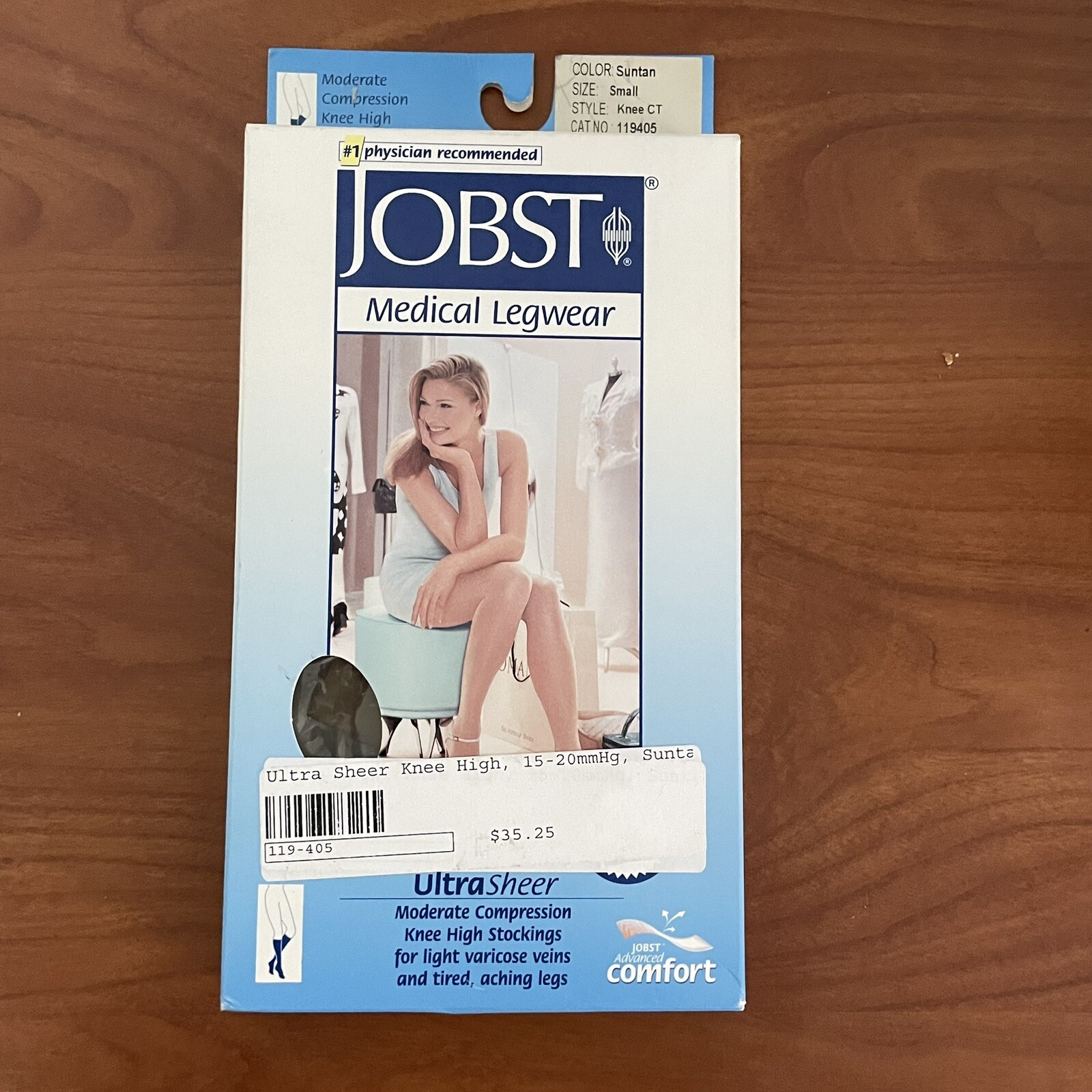 JOBST 119405 Ultrasheer Moderate Compression Knee Stockings 15-20 mmhg CT Sz Sm.