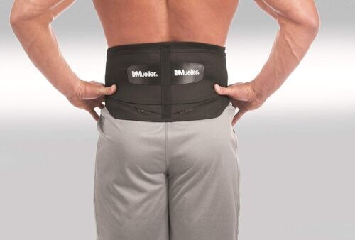 Mueller 255 Lumbar Support Back Brace w/ Removable Pad Custom Fit 28″- 50″ Waist