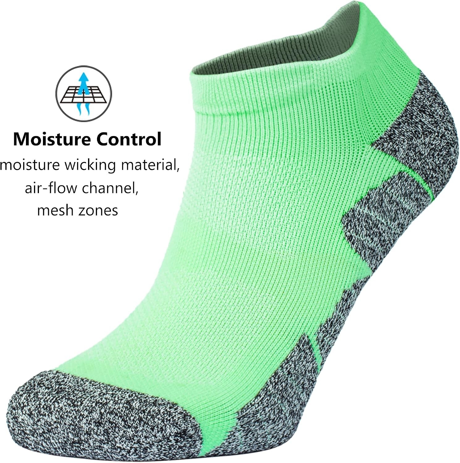 Light-Green Geometric Ankle Socks Multipack – Comfort & Performance Combined