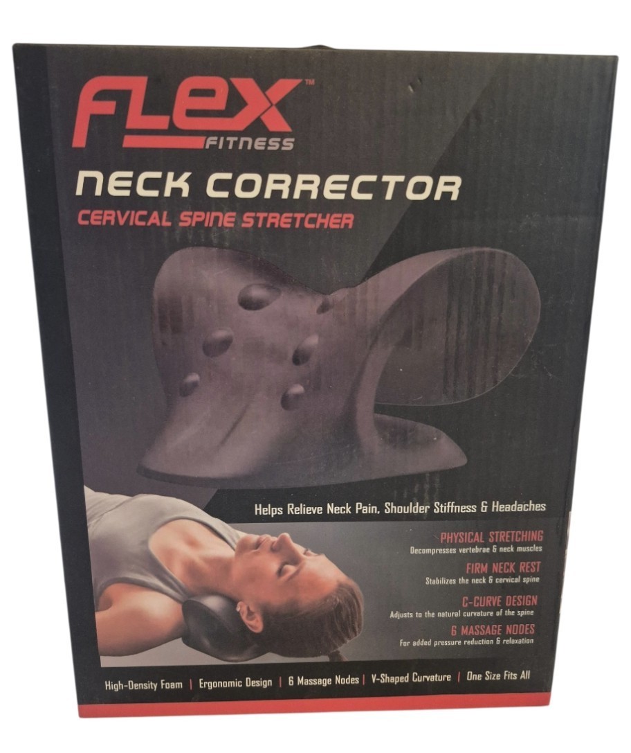 Flex Fitness Neck Corrector Cervical Spine Stretcher High-Density Foam Ergonomic