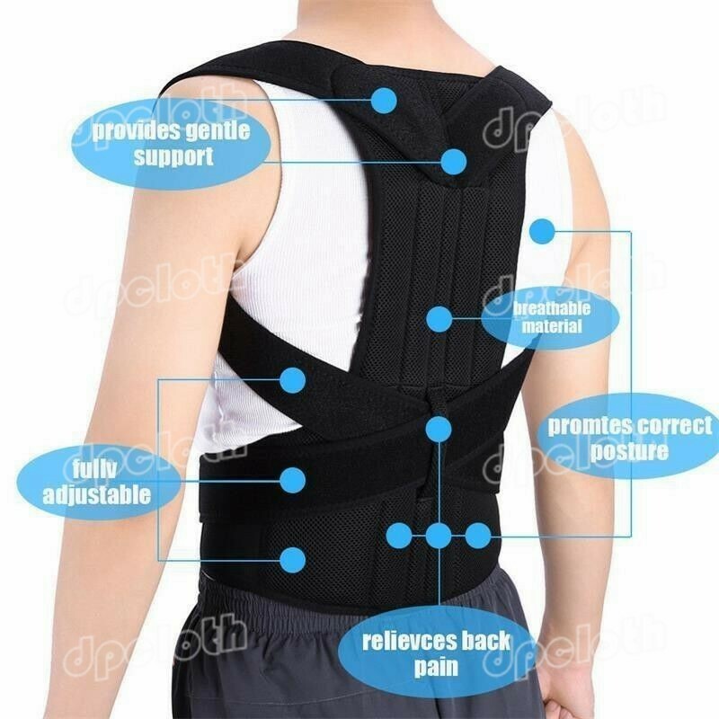Heavy Duty Lift Lumbar Lower Back Waist Support Belt Brace Suspenders for Work