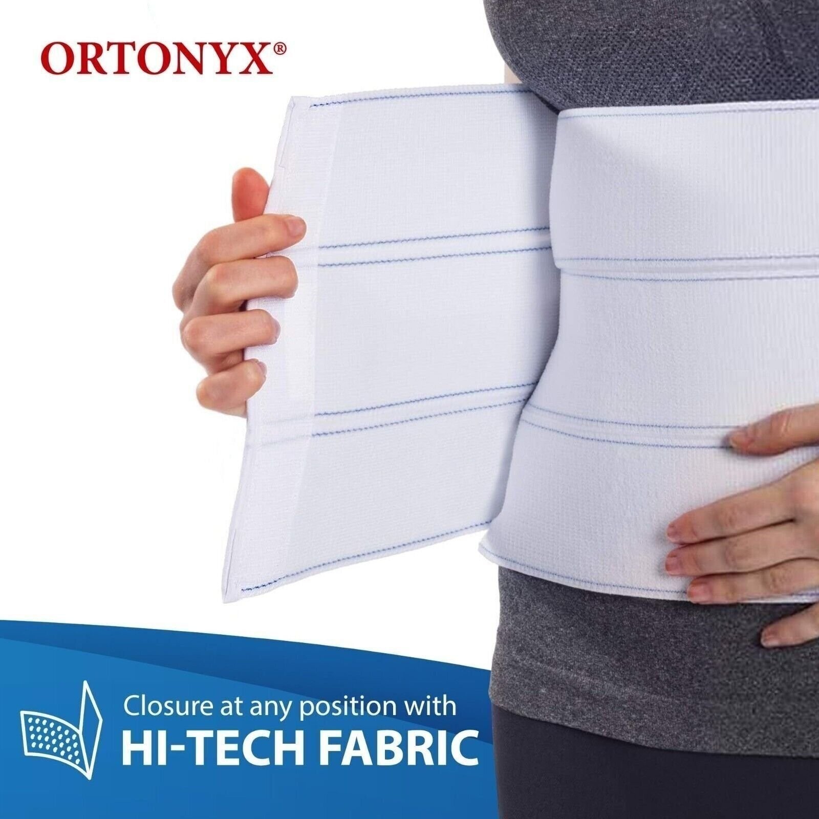 ORTONYX 9″ 3-panel Abdominal Binder for Men and Women/Postpartum Post-operative