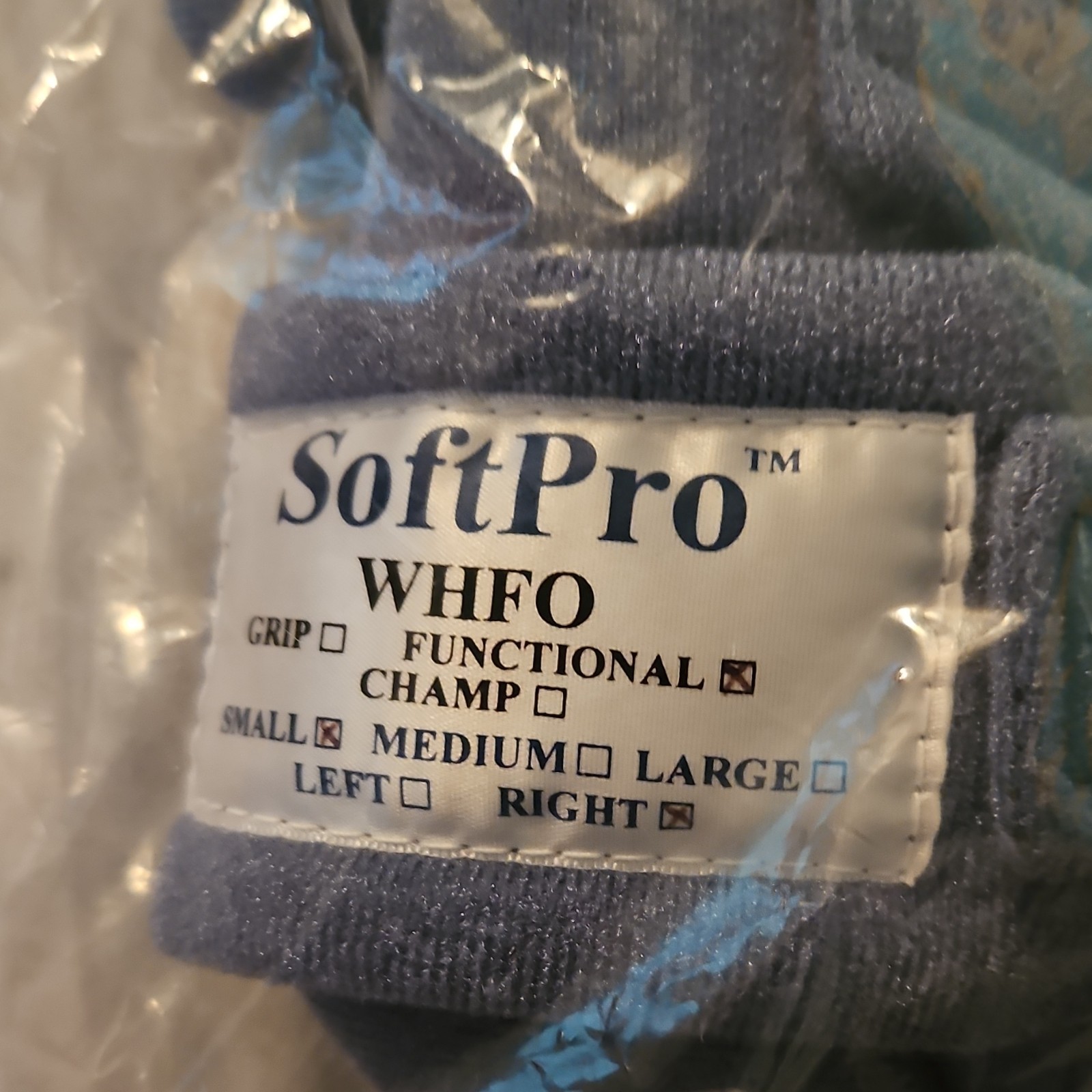SoftPro WHFO Functional Orthopedic Brace Small Blue Support for Wrist Hand