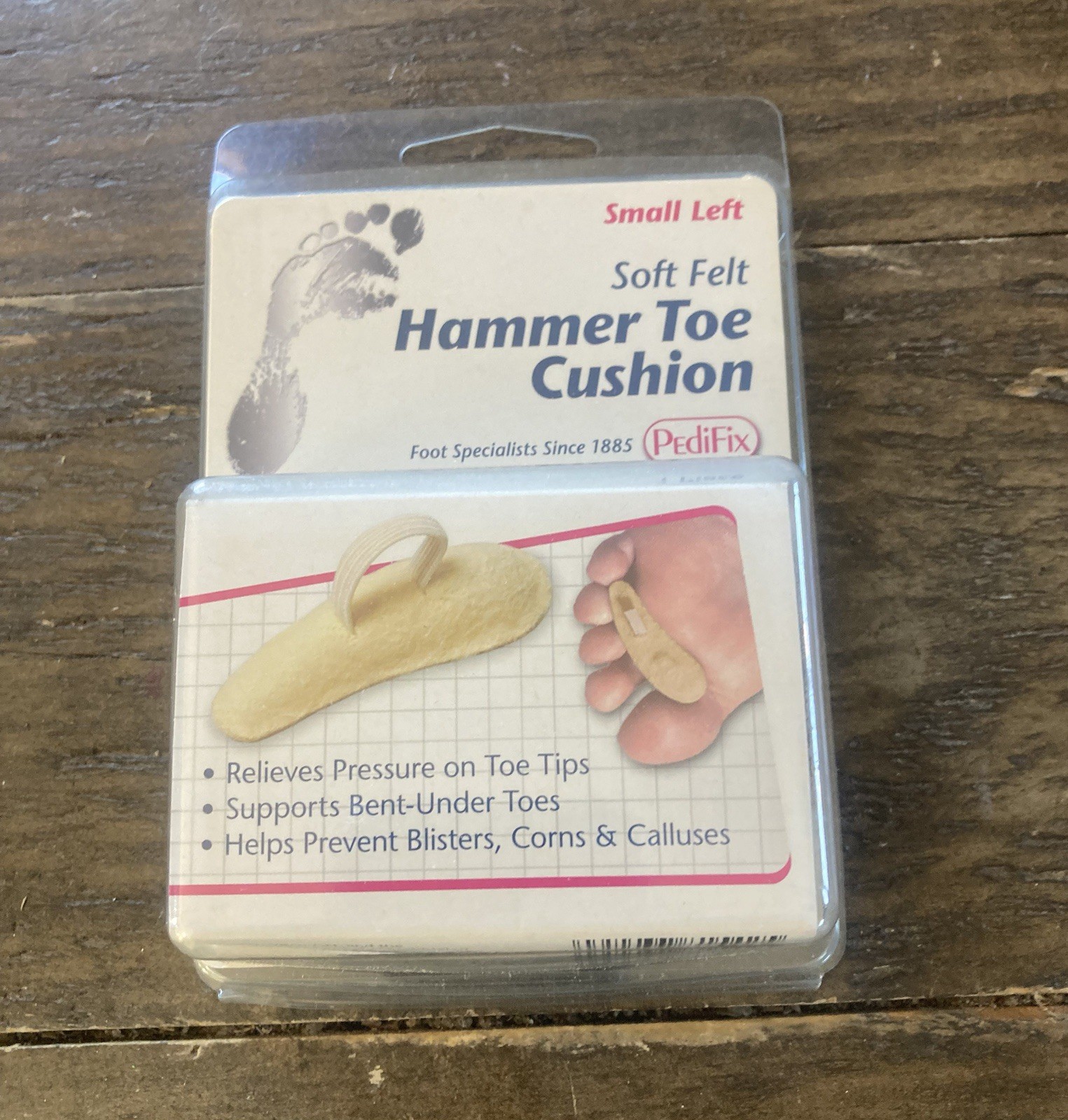 Visco Gel Left Foot Hammer Toe Cushion by PediFix Size 4 to 7 Women Brand New!