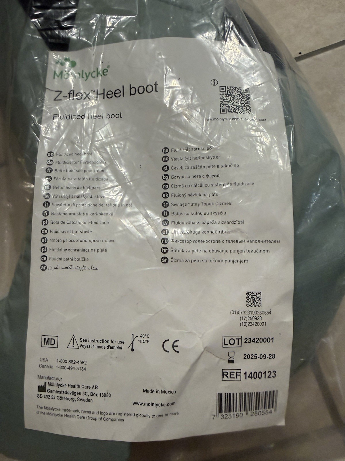 Molnlycke Z-Flex Heel Boot New Ref #1400123