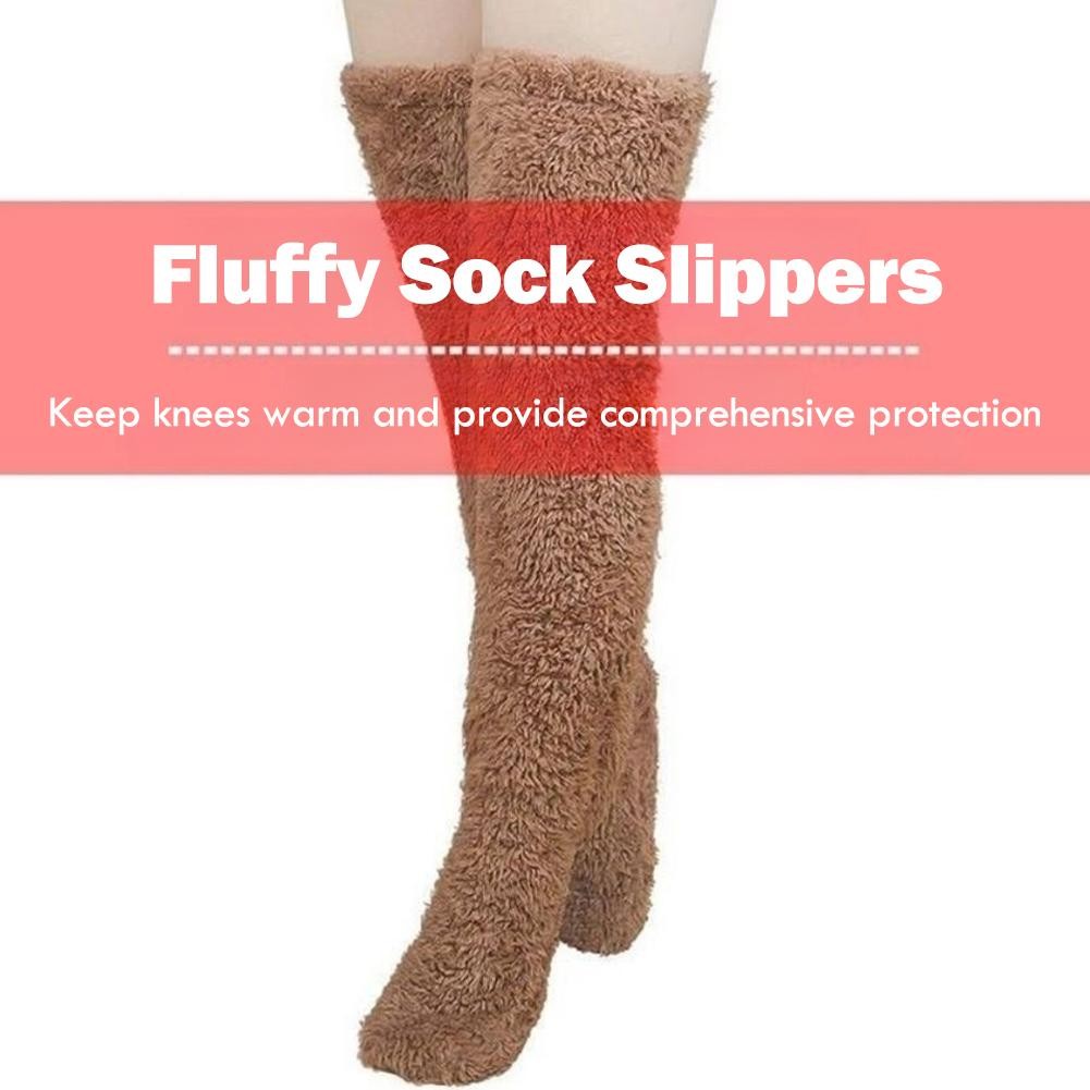 Winter Warm Women Slippers Shoes Thick Home Floor Socks Non Slip Fuzzy Socks]