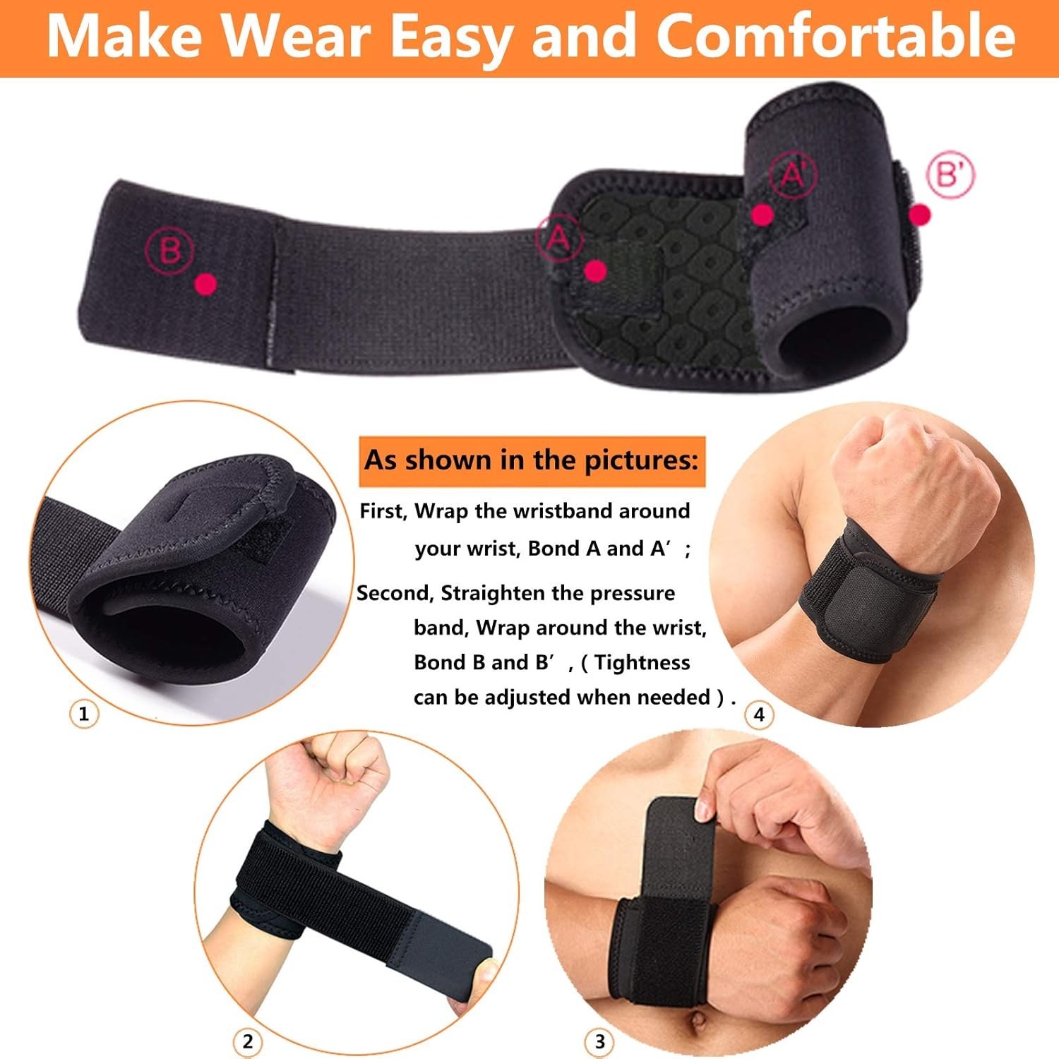 Lightweight Adjustable Wrist Support – 2 Pack for Comfort in Sports & Daily Use