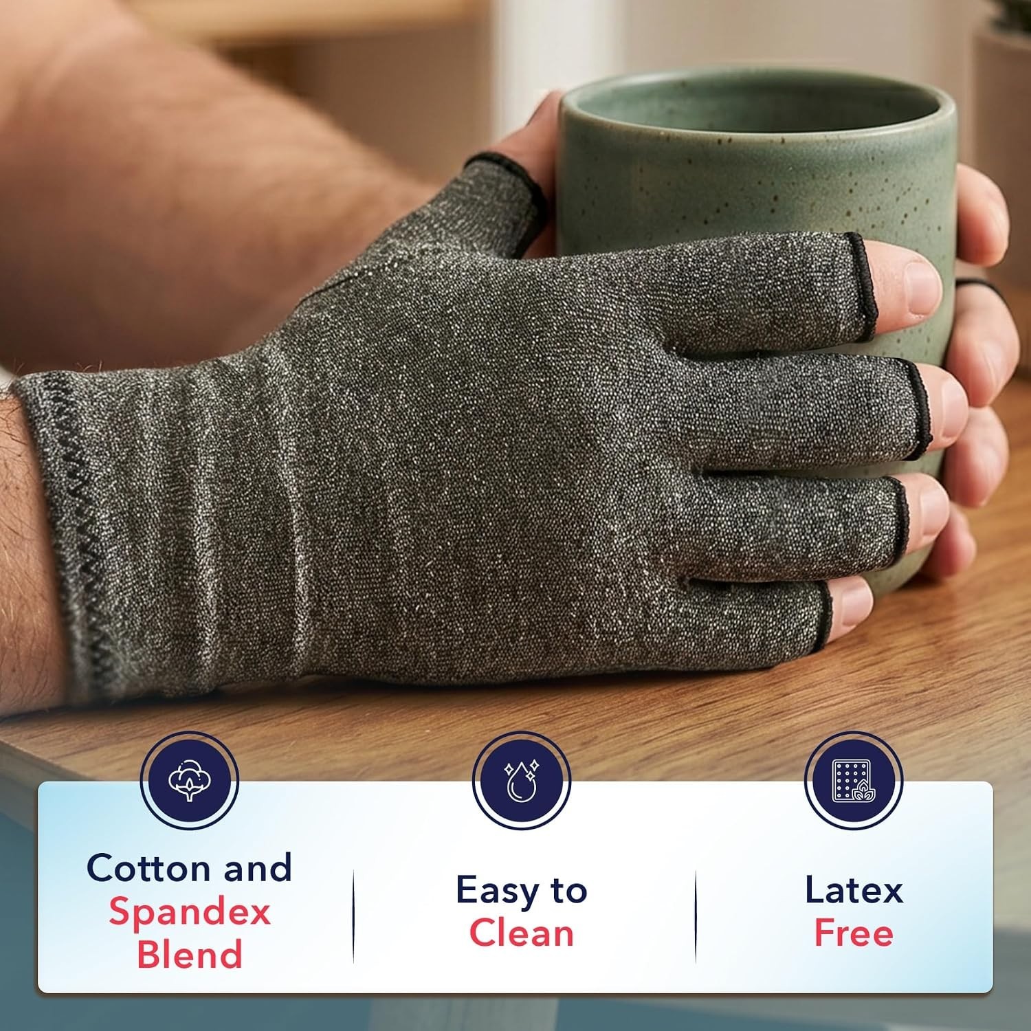Expertly Designed Compression Gloves for Hand Relief – Includes Care Handbook