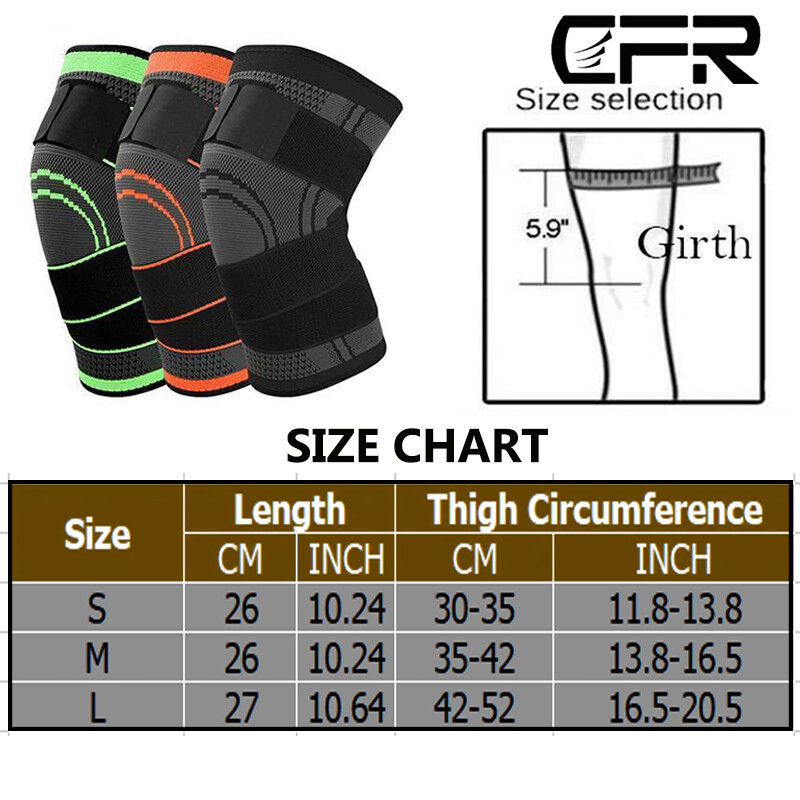 Knee Sleeve With Strap Compression Brace Support Gym Joint Pain Arthritis Relief