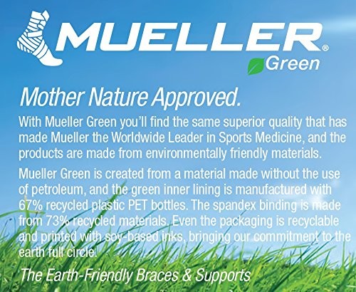 Mueller Adjustable Hinged Wraparound Knee Brace Green Line # 86455 OSFM