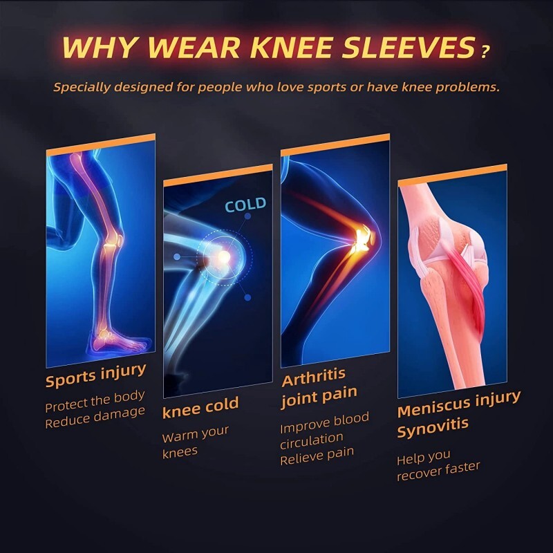Copper Knee Brace Compression Sleeve Support Joint Arthritis Pain Relief Sports
