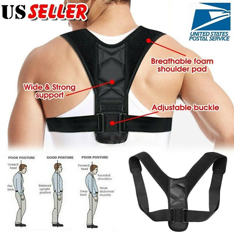 Posture Corrector Support Belt Adjustable Women Men Medical Clavicle US