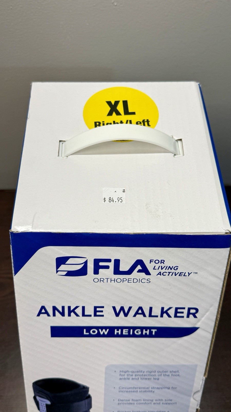 FLA Orthopedics Ankle Walker Low Height XL Right/Left Adjustable Boot 75708-15