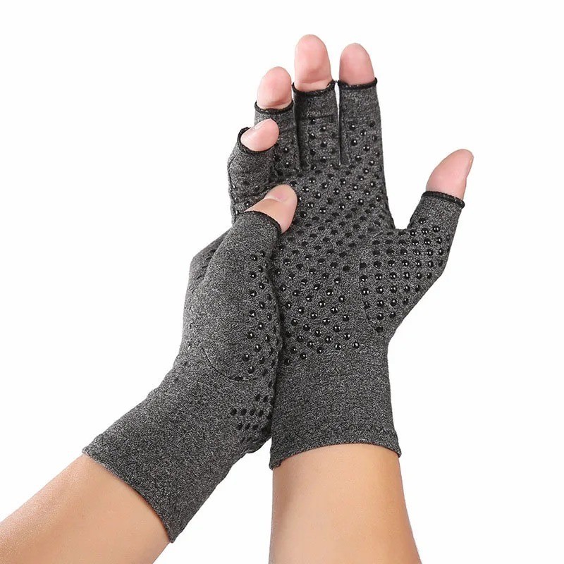 Copper Arthritis Compression Gloves Hand Support Pain Relief Joint Self Care.
