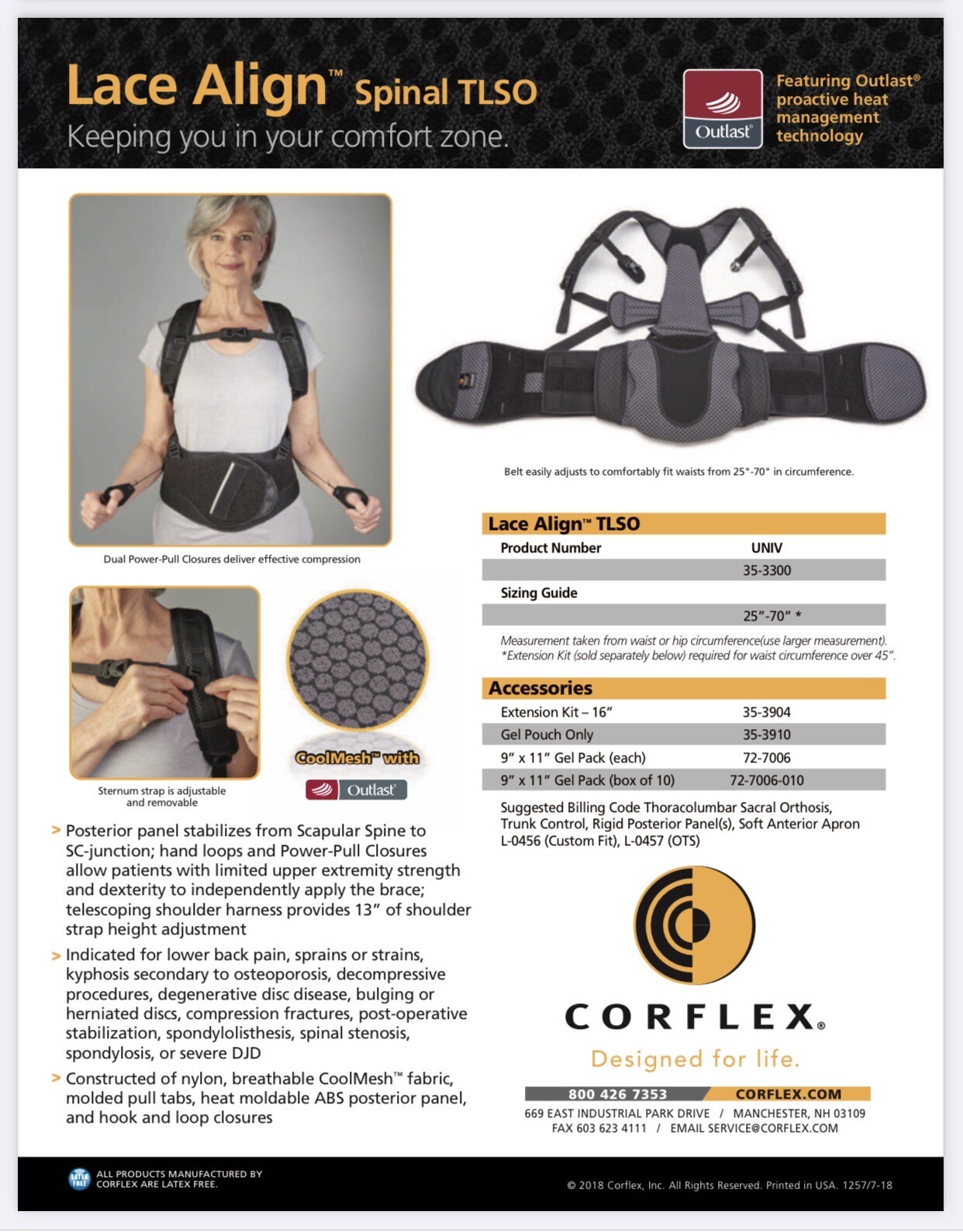 Universal Orthotic Osteoporosis Lumbar Spine Stabilization Back Brace Harness